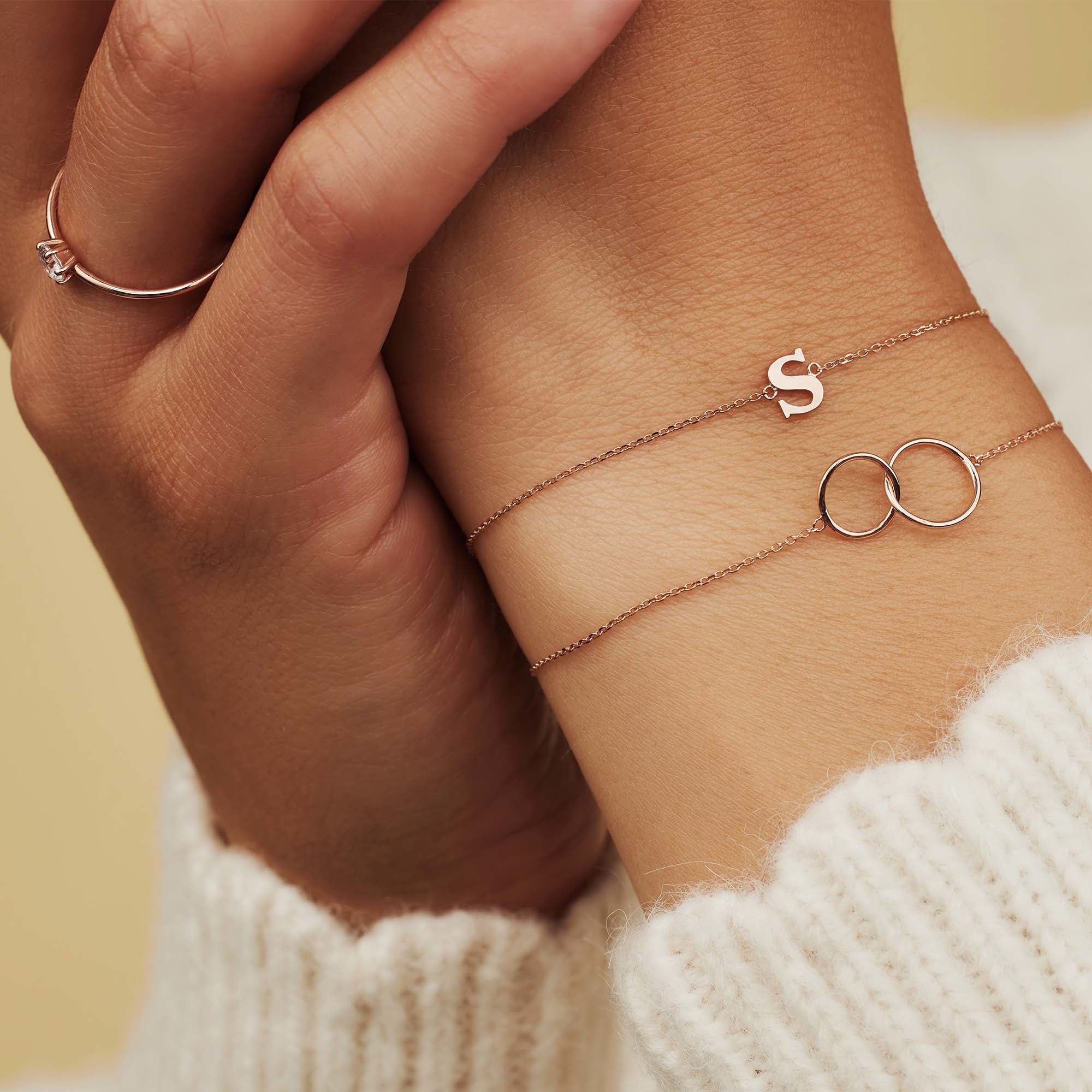 La Concorde Loulou 14 karat rose gold bracelet with circles - Image 4