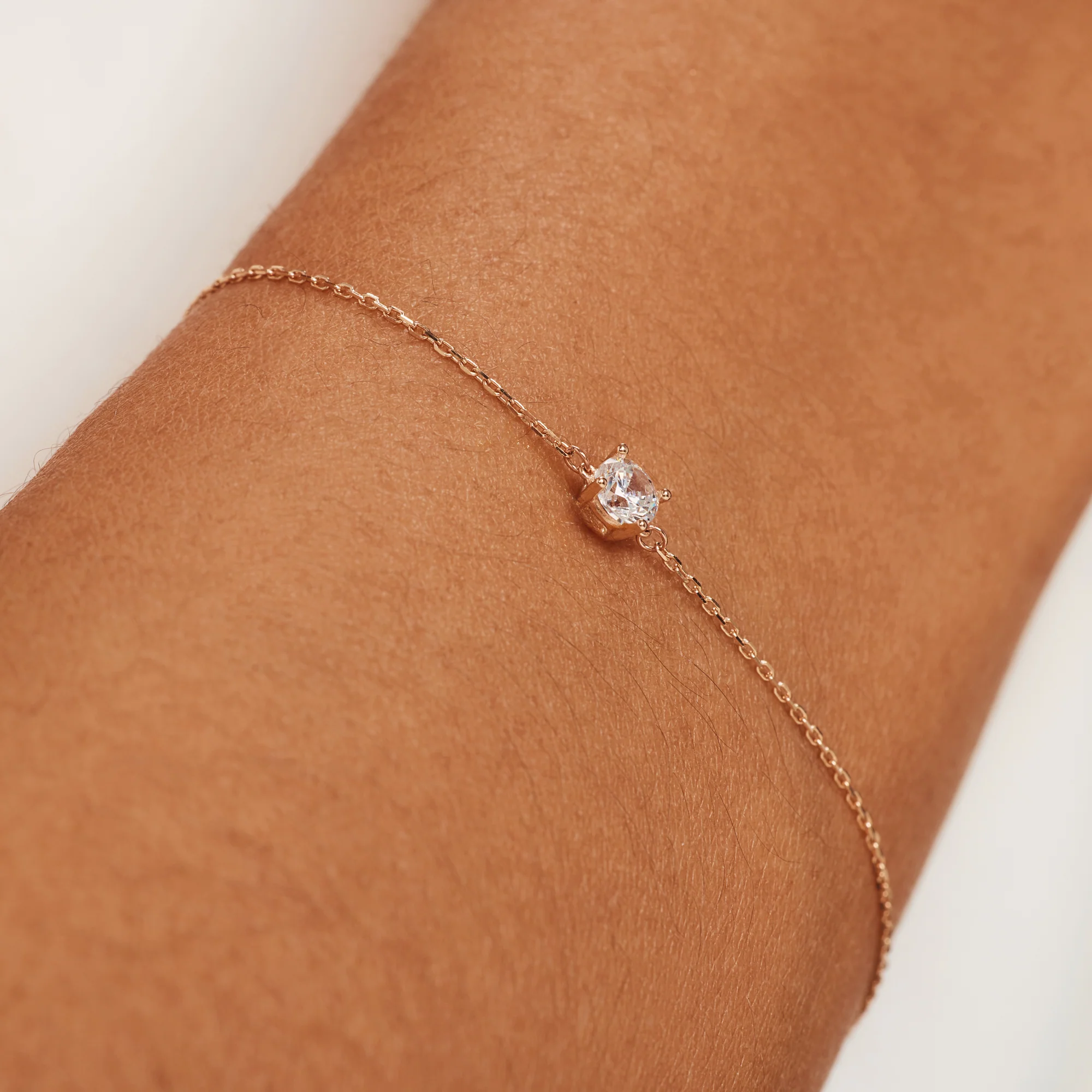 La Concorde Apolline 14 karat rose gold bracelet with zirconia stone - Image 2