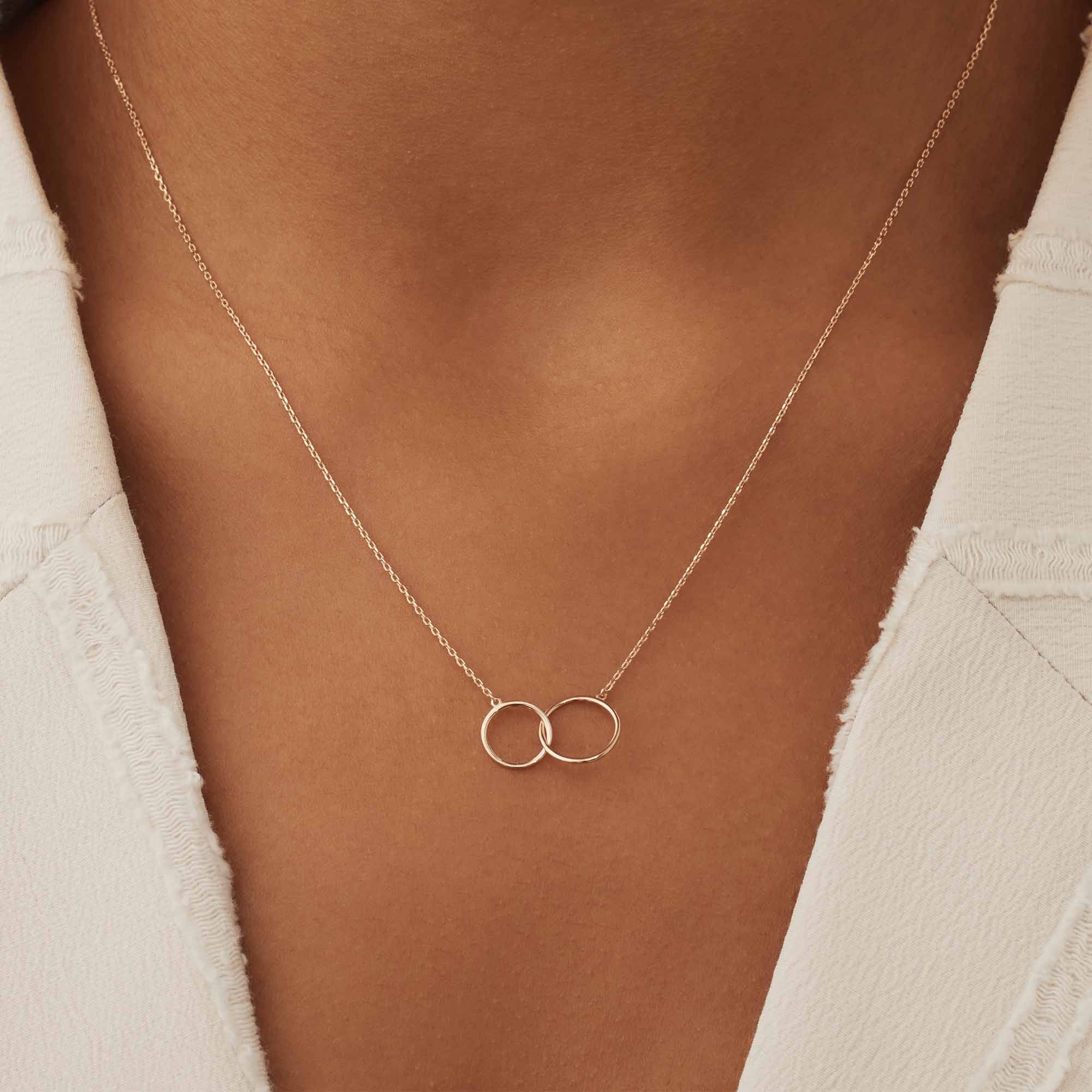 La Concorde Loulou 14 karat rose gold collier with two rings - Image 2