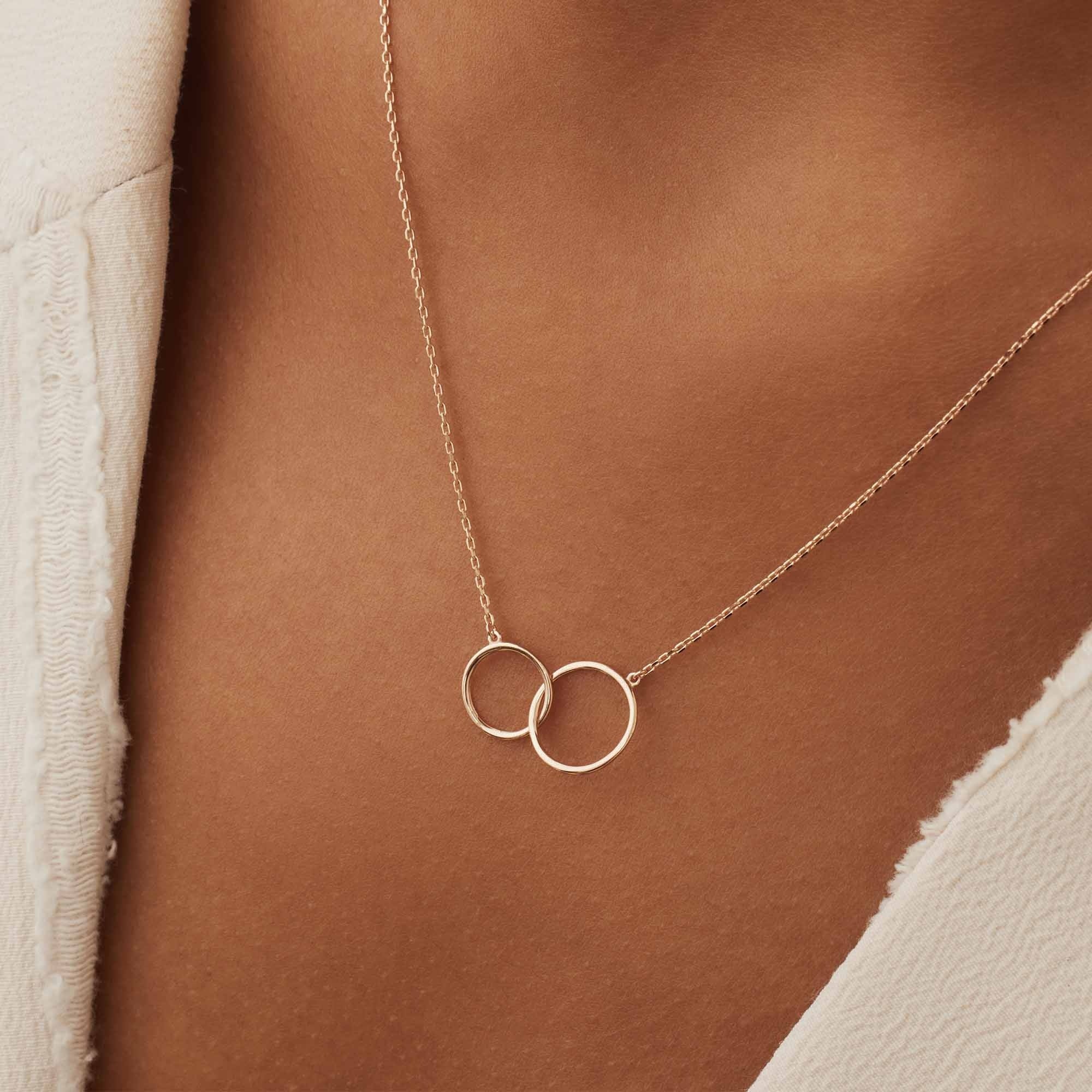 La Concorde Loulou 14 karat rose gold collier with two rings - Image 3
