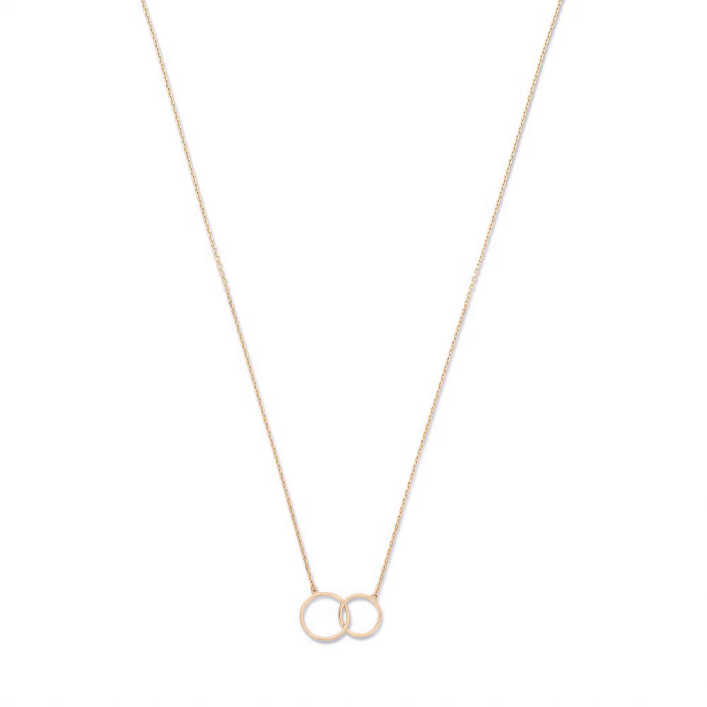 La Concorde Loulou 14 karat rose gold collier with two rings - Image 4