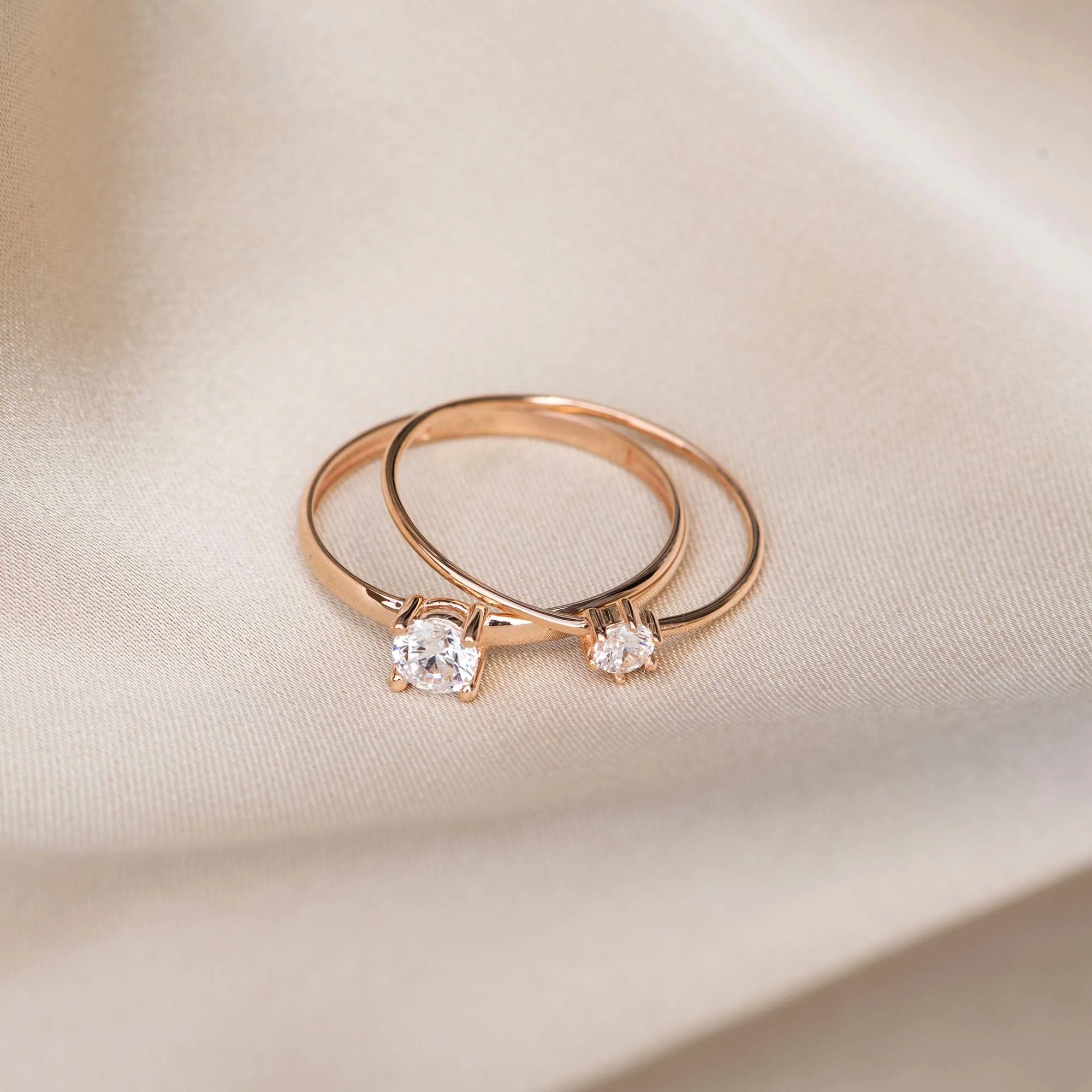 La Concorde Soleil 14 karat rose gold ring with zirconia stone - Image 4
