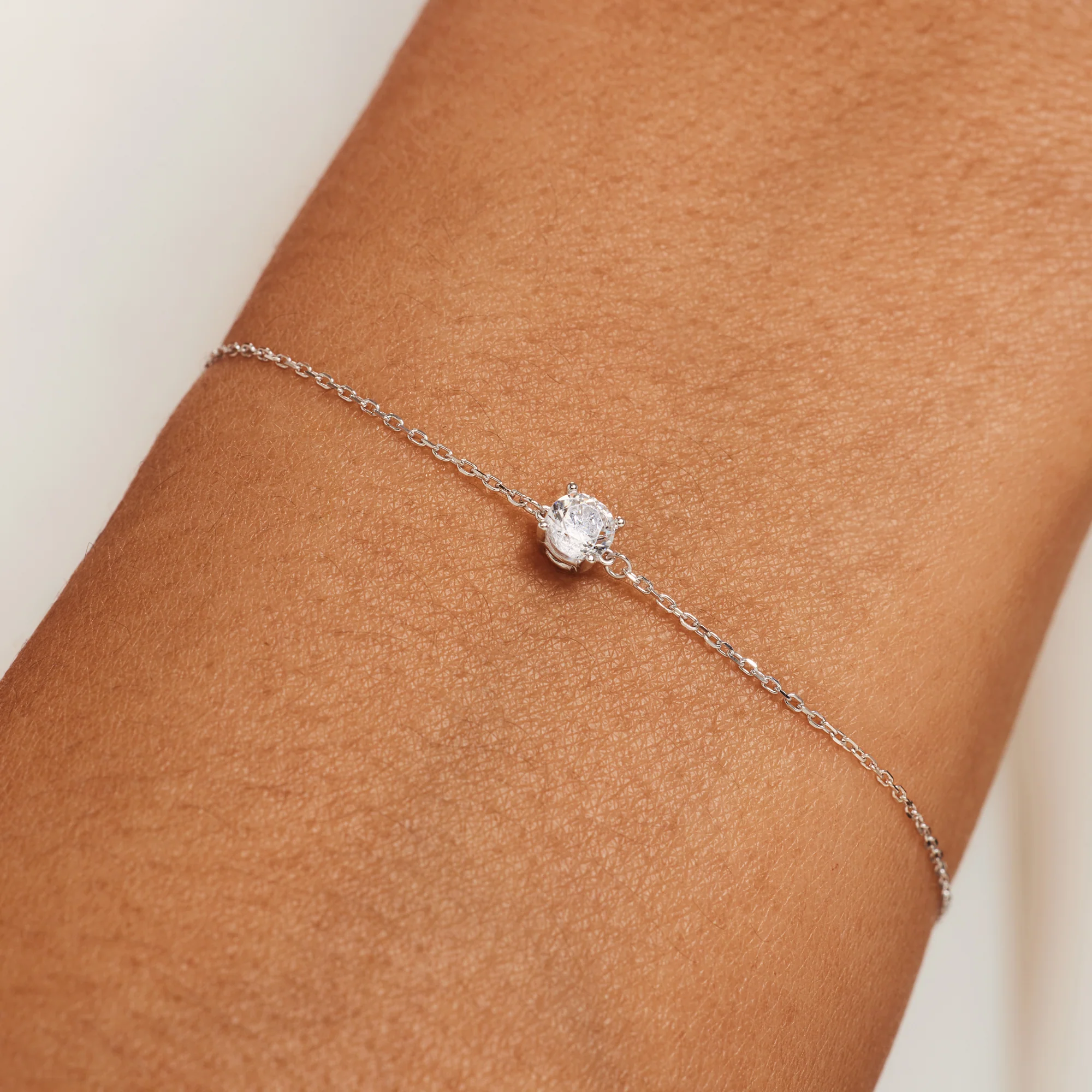 Saint Germain Faïs 14 karat white gold bracelet with zirconia stone - Image 2