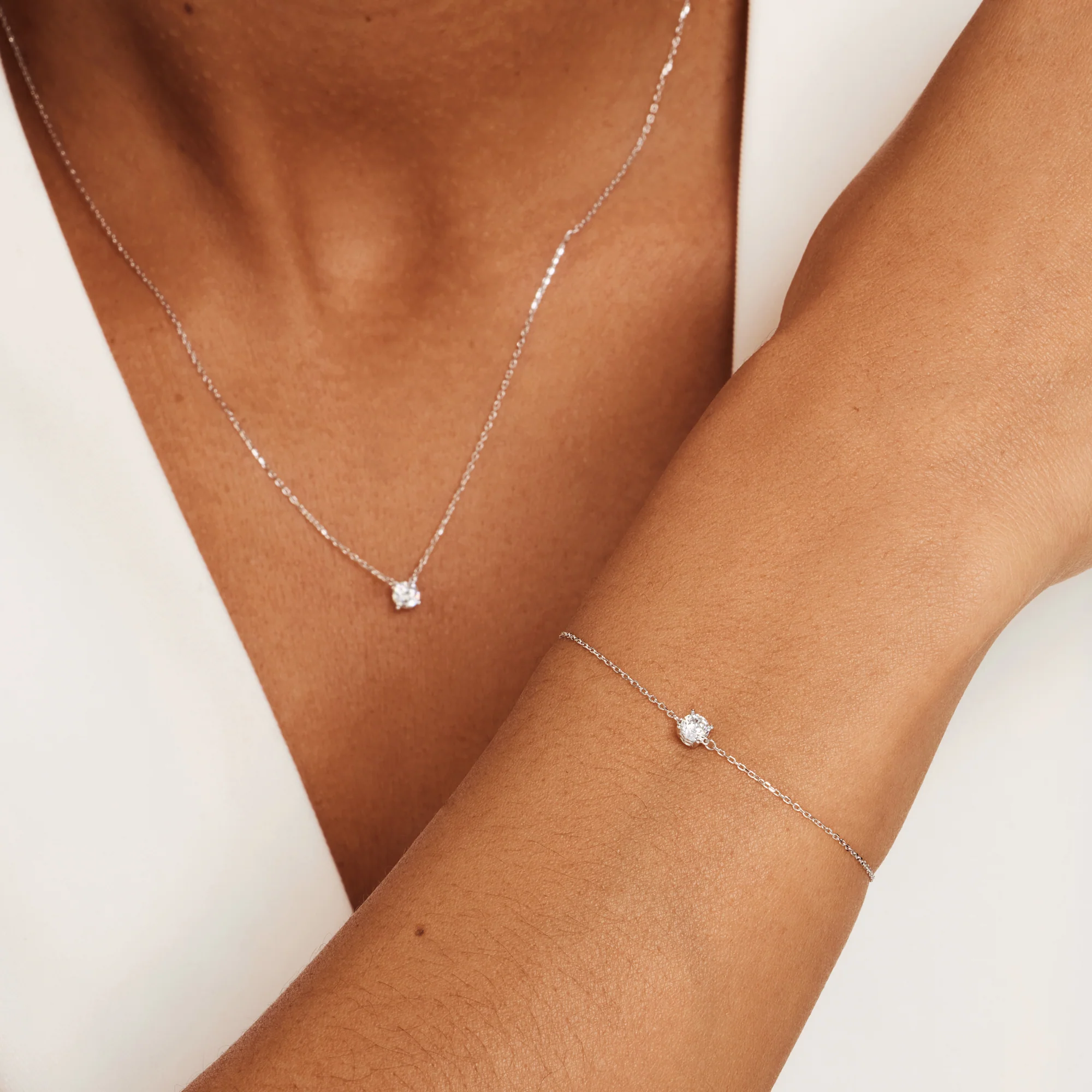 Saint Germain Faïs 14 karat white gold bracelet with zirconia stone - Image 3