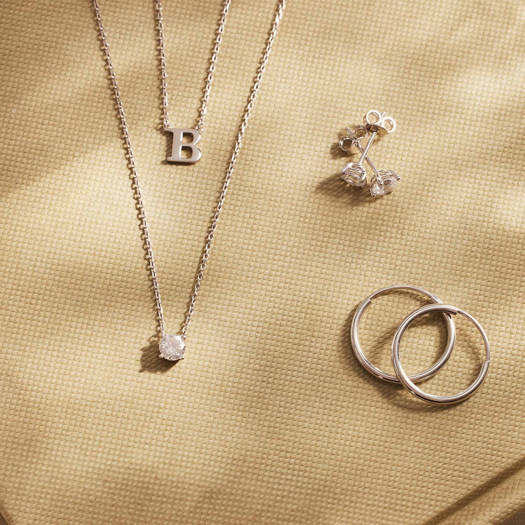 Saint Germain Garance 14 karat white gold necklace with zirconia stone - Image 5