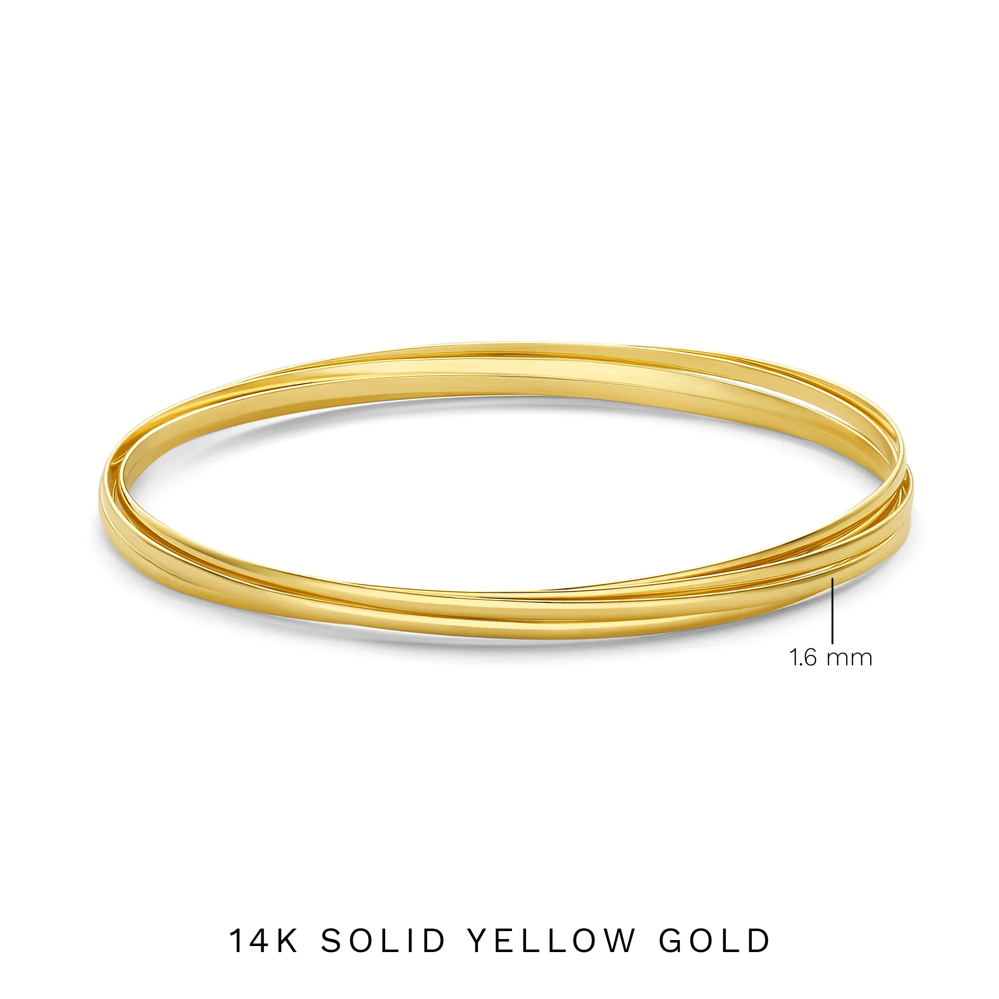 Rivoli Méline 14 karat gold bangles with 5 bracelets - Image 6