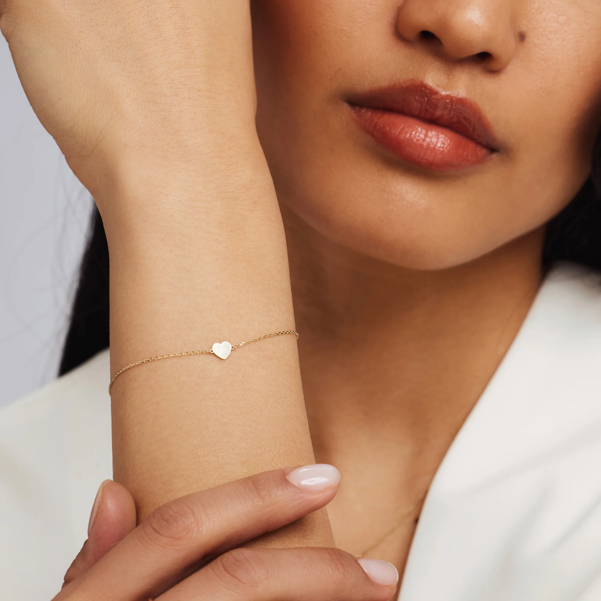 Belleville Amore 14 karat gold bracelet with heart - Image 3