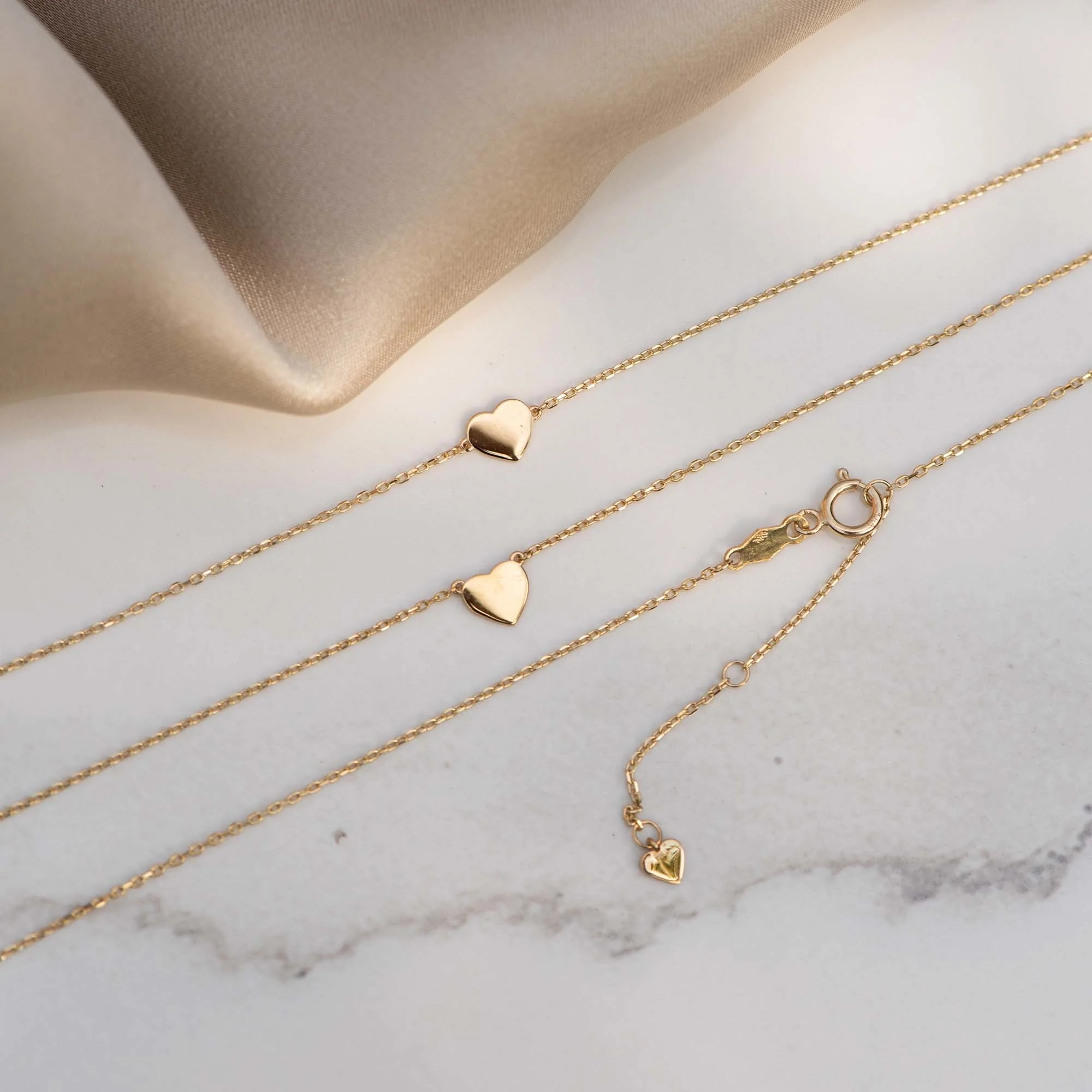 Belleville Amore 14 karat gold bracelet with heart - Image 5
