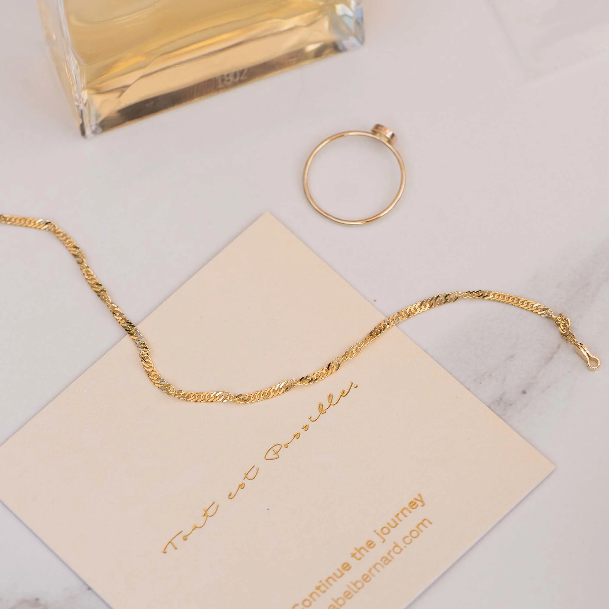 Rivoli Lilou 14 karat gold bracelet with twist - Image 5