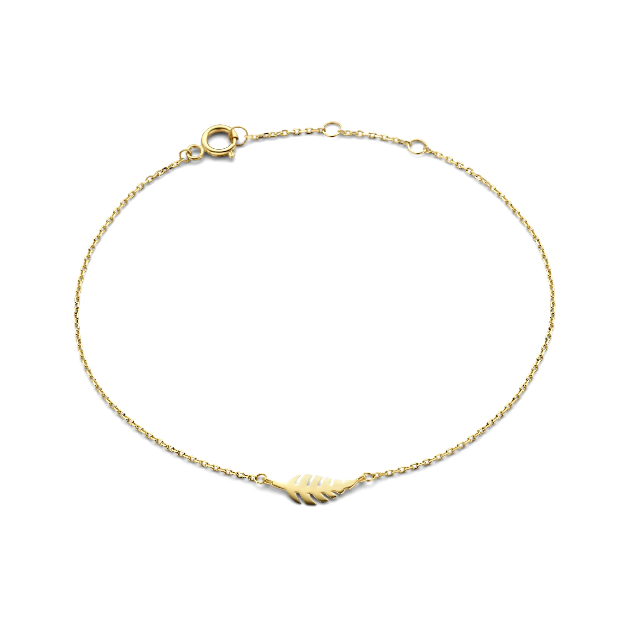 Monceau Giselle 14 karat gold bracelet with feather