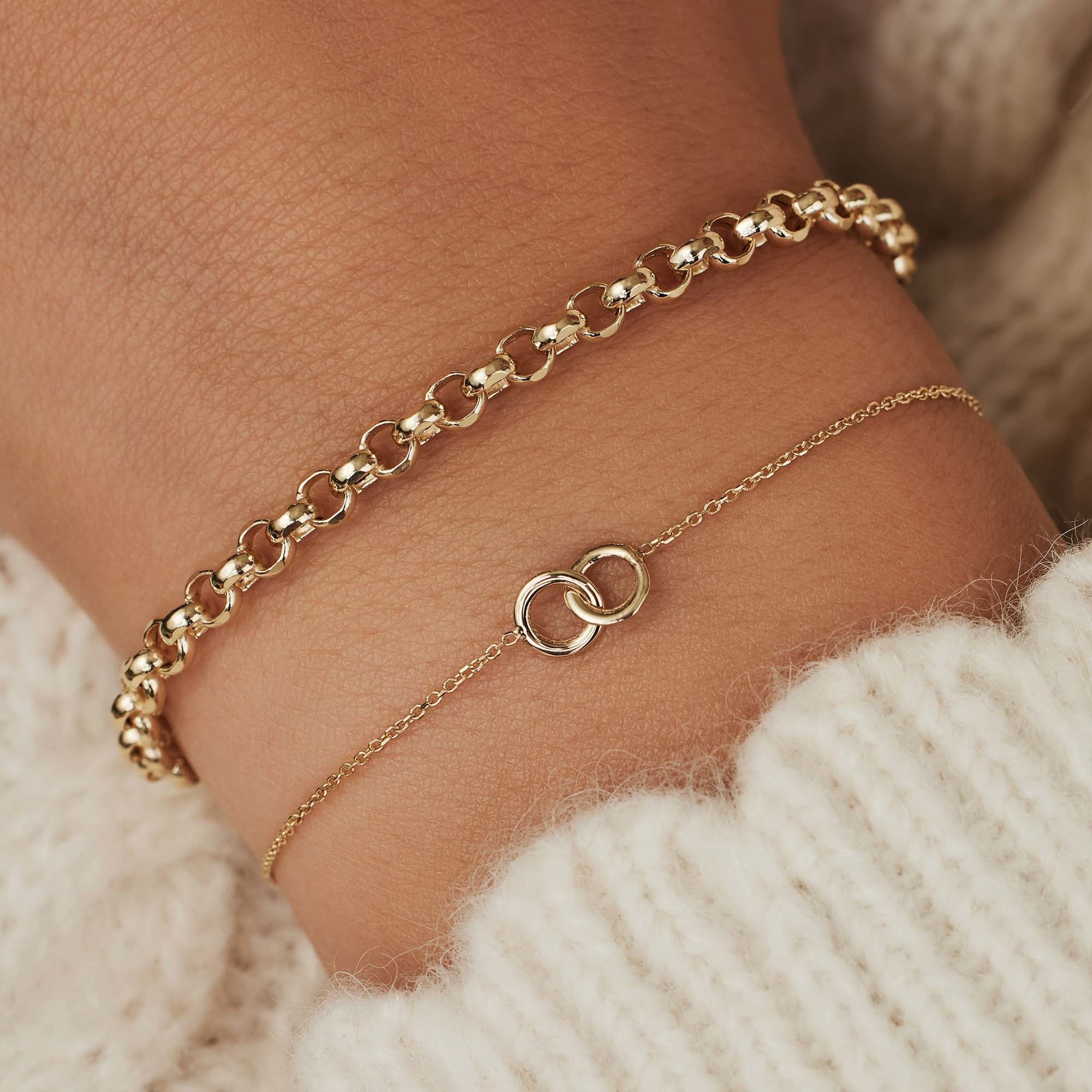 Le Marais Zoé 14 karat gold bracelet with rings - Image 2