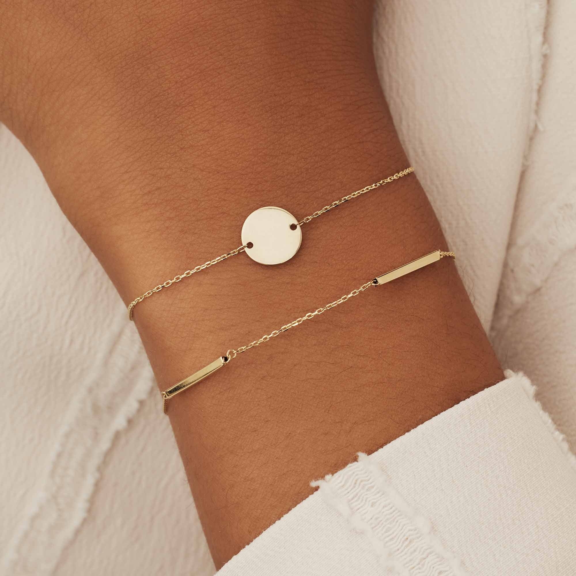 Le Marais Jolie 14 karat gold bracelet with 3 rods - Image 2