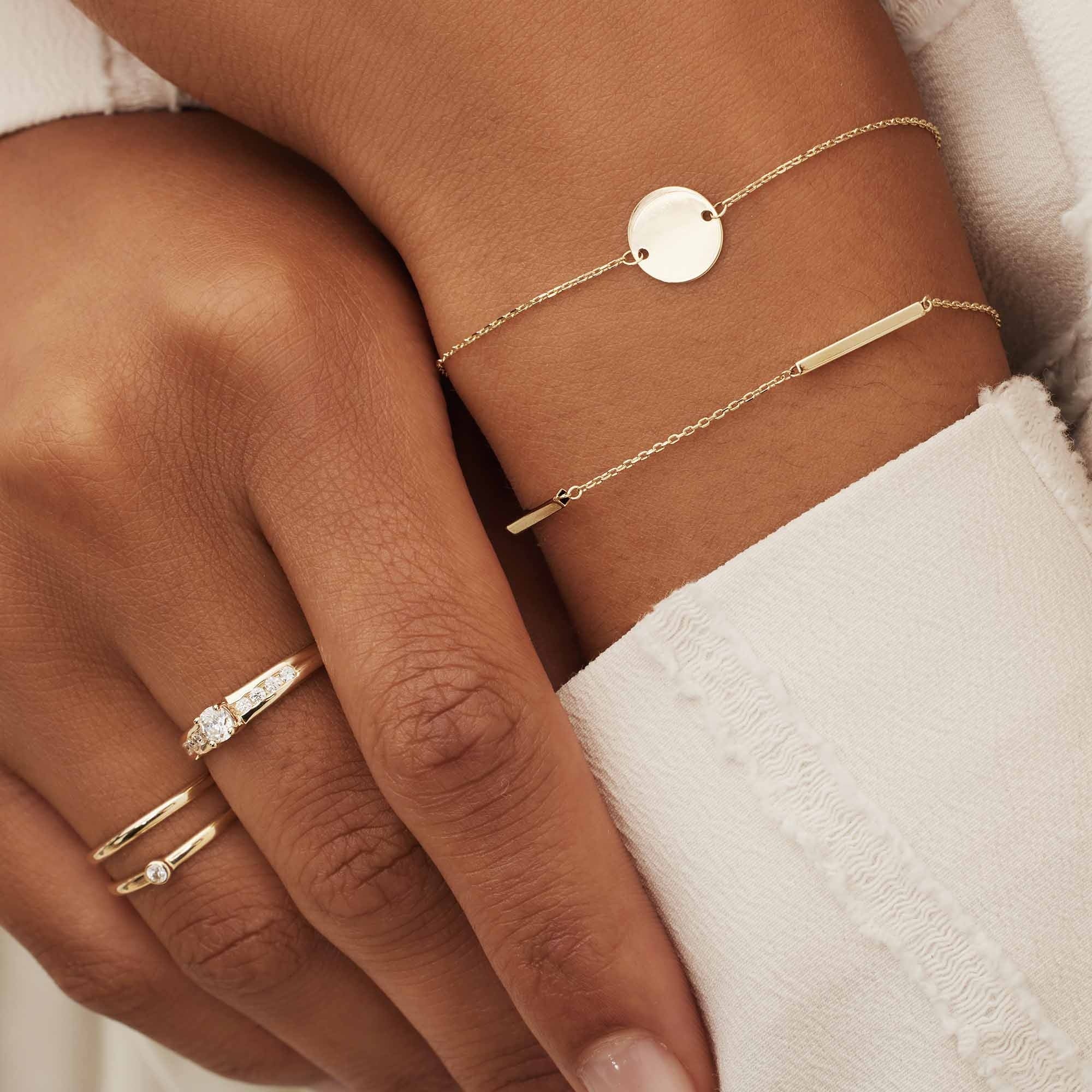 Le Marais Jolie 14 karat gold bracelet with 3 rods - Image 4