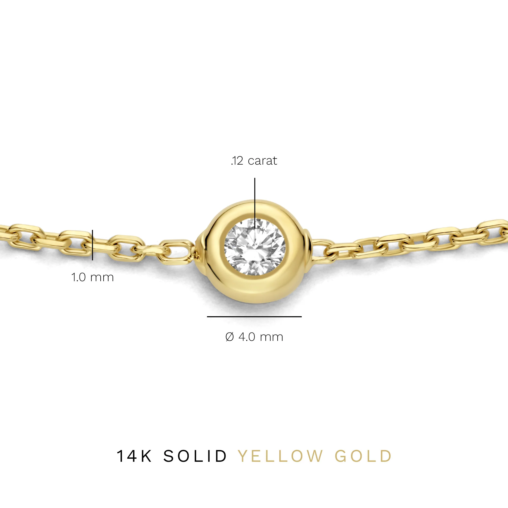 De la Paix Alfie 14 karat gold bracelet with diamond 0.12 carat - Image 7