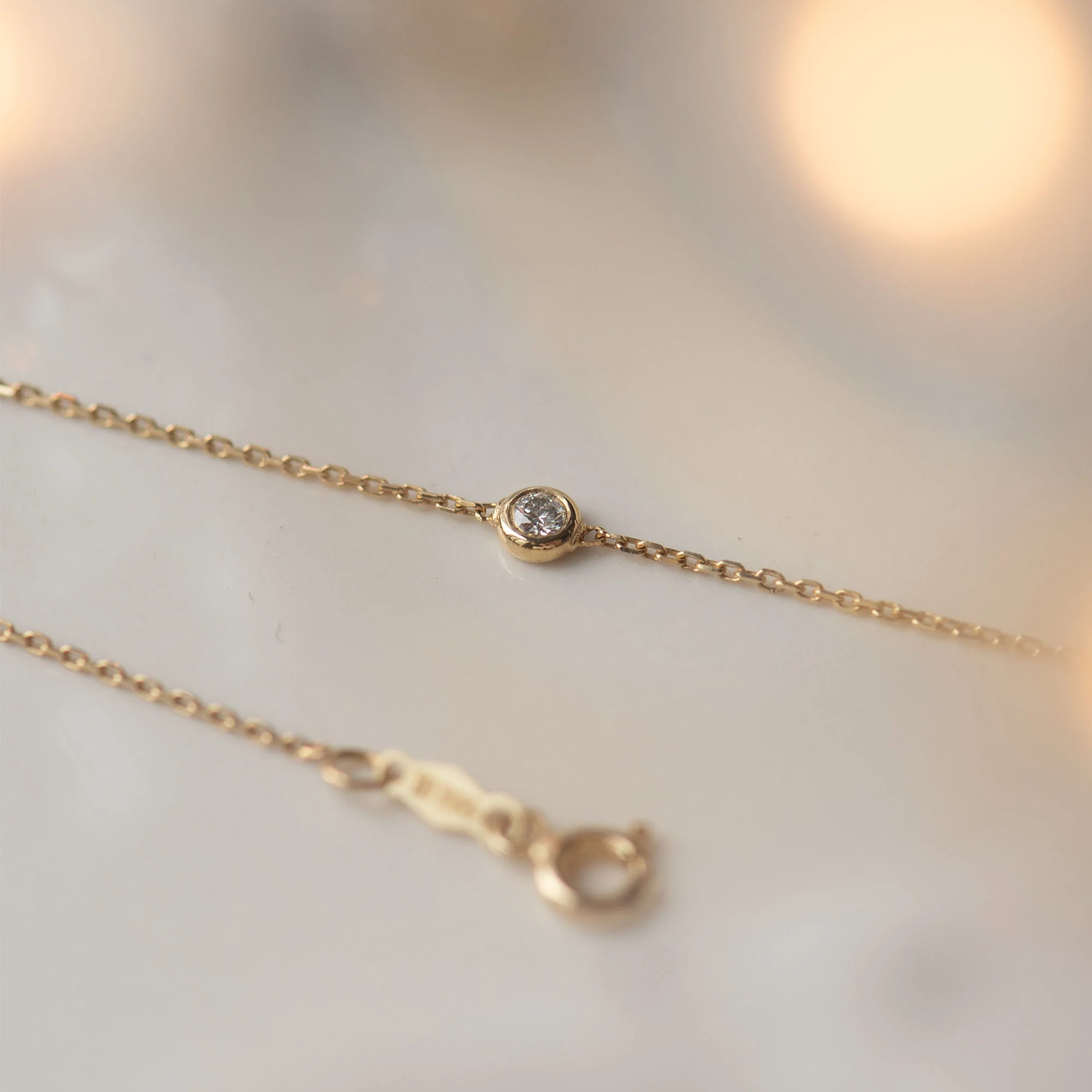 De la Paix Alfie 14 karat gold bracelet with diamond 0.05 carat - Image 5