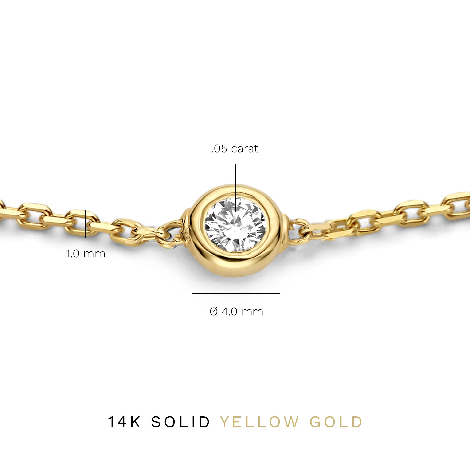 De la Paix Alfie 14 karat gold bracelet with diamond 0.05 carat - Image 7