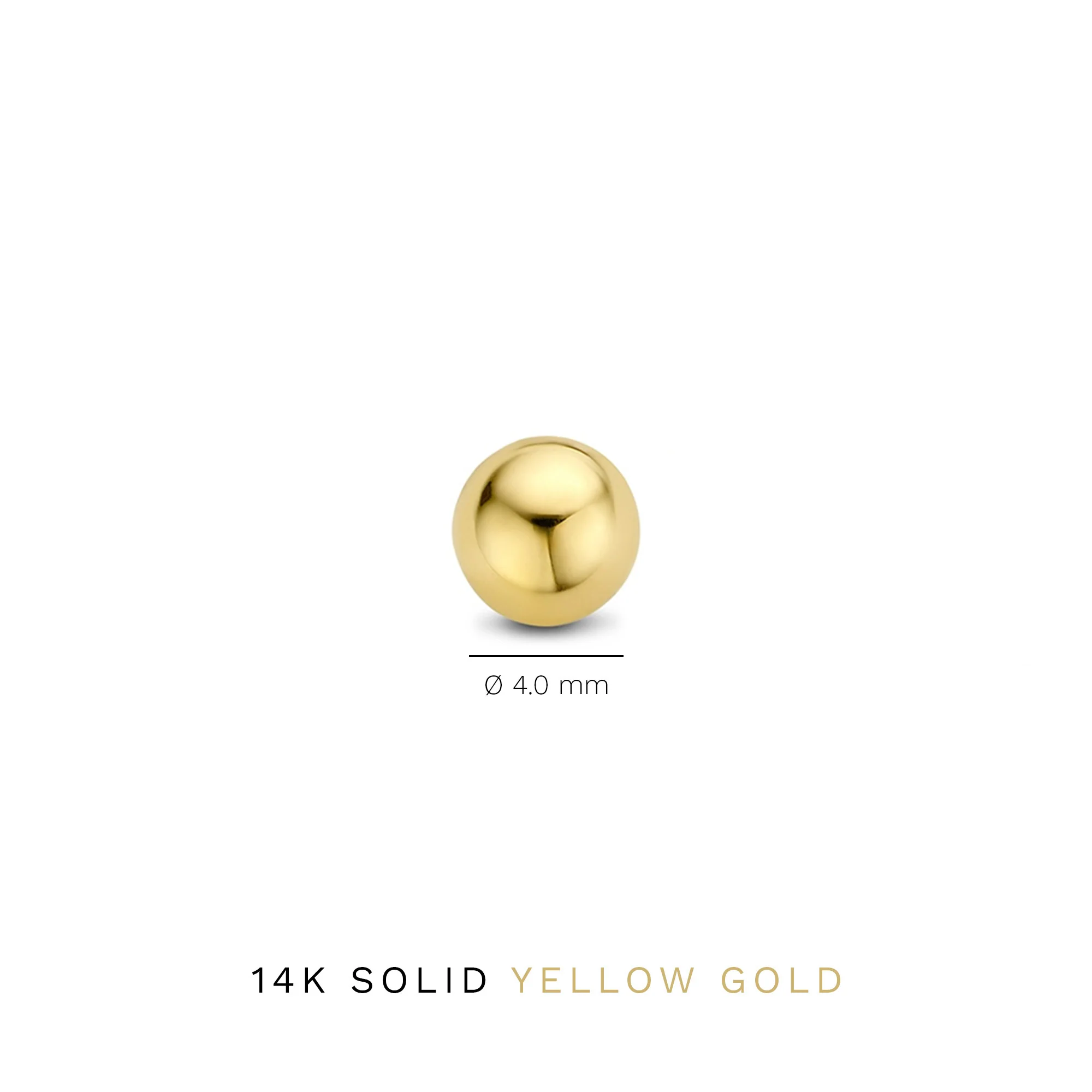 Rivoli Finou 14 karat gold ear studs with sphere - Image 4
