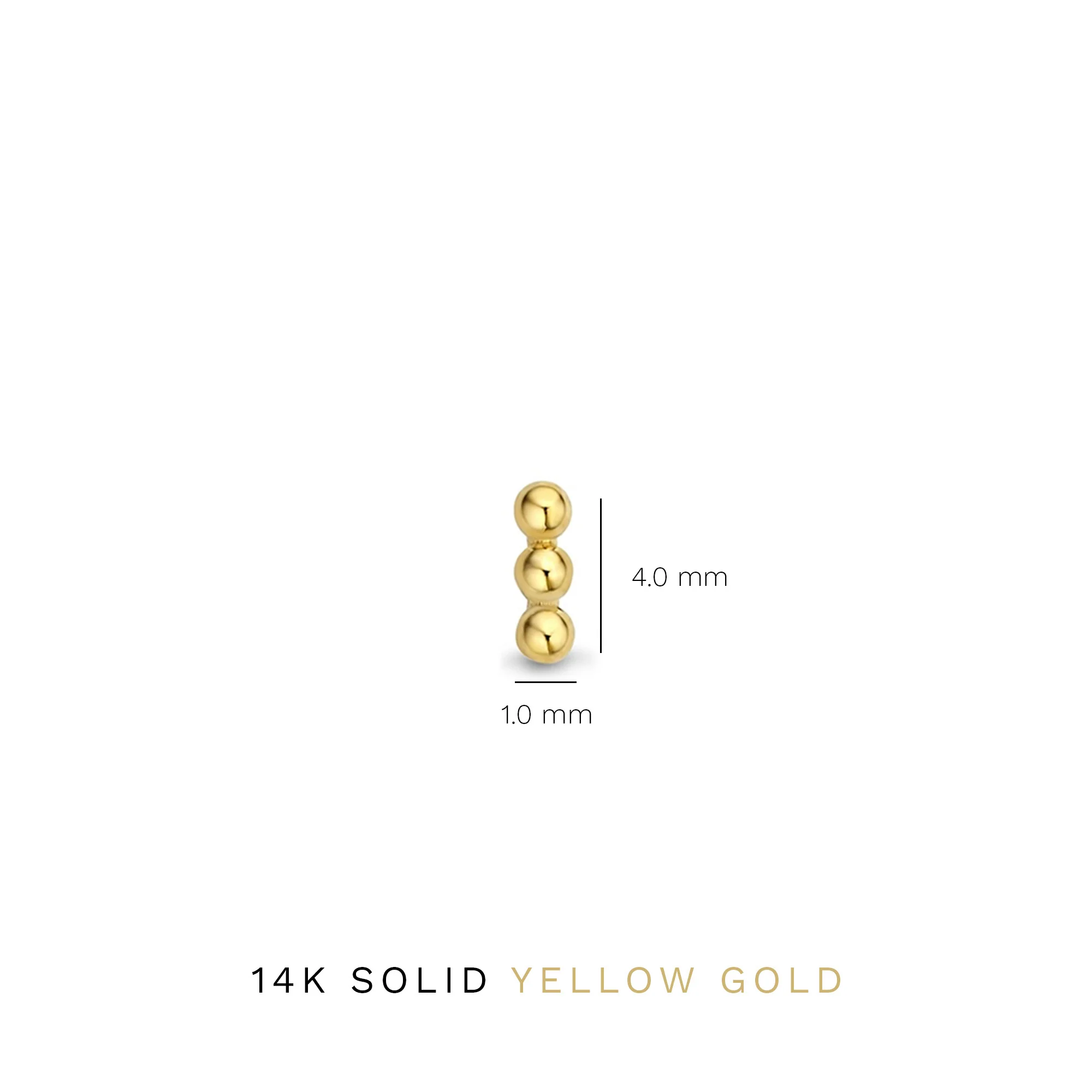 Rivoli Claire 14 karat gold ear studs - Image 5