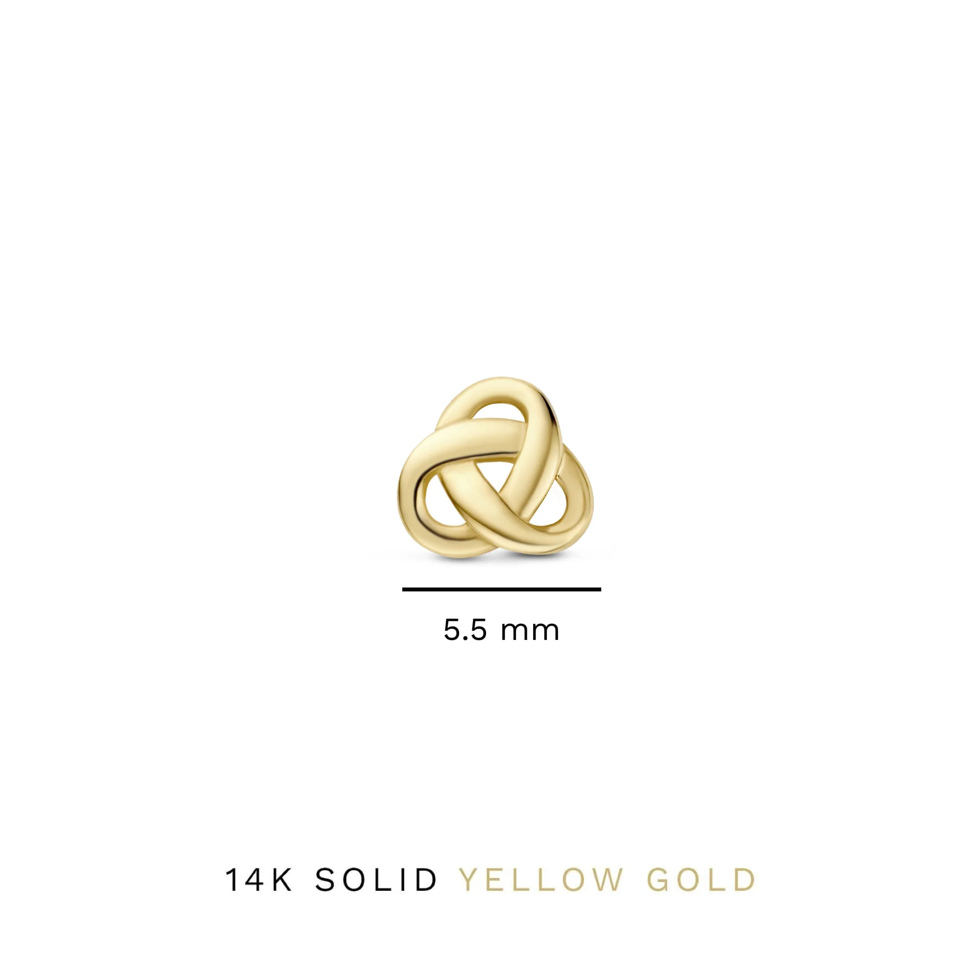 Rivoli Méline 14 karat gold ear studs with knot - Image 4