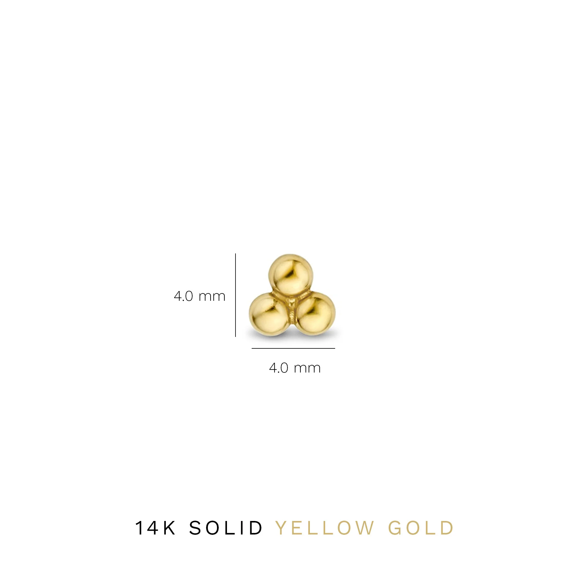 Rivoli Claire 14 karat gold ear studs - Image 6