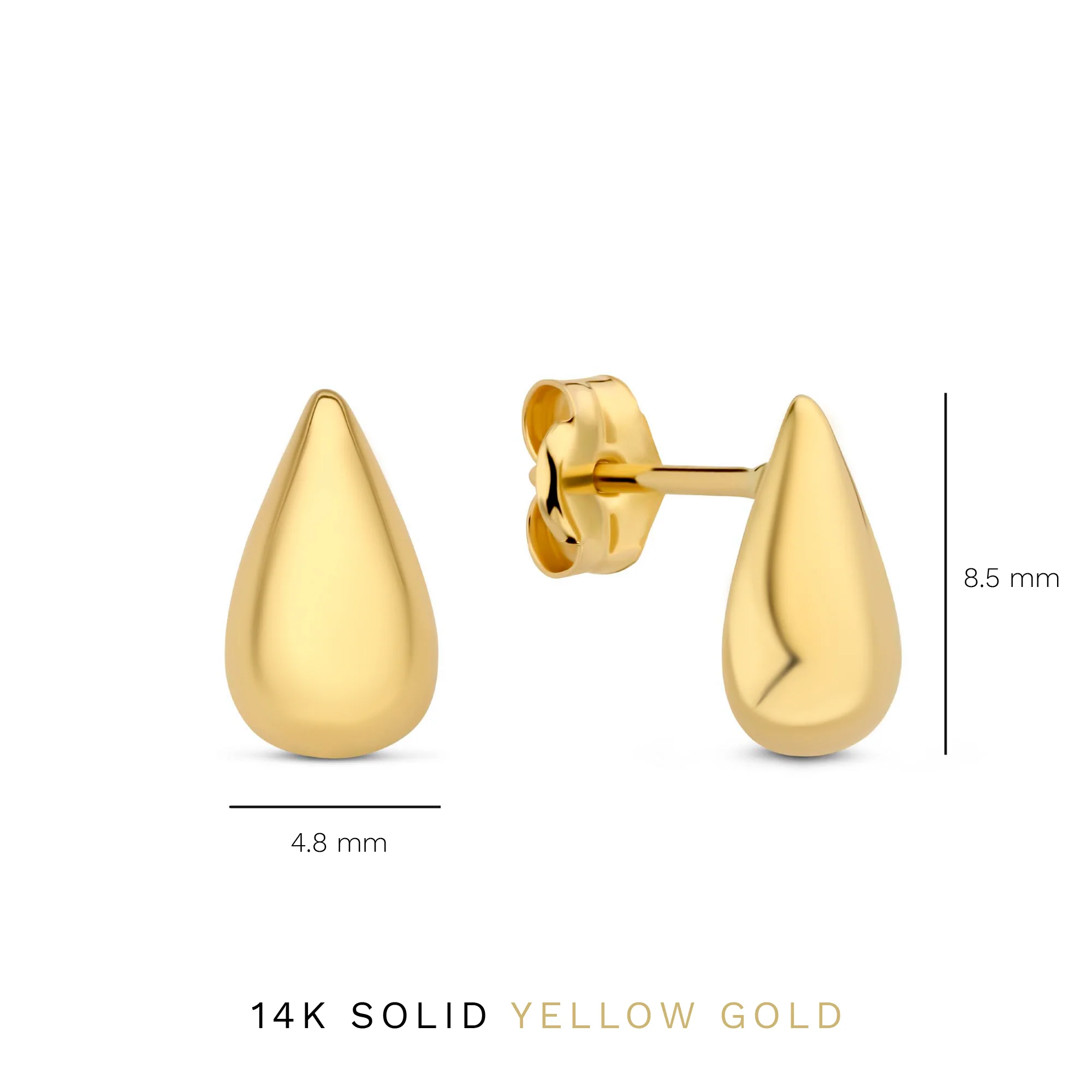 Monceau Séraphine 14 karat gold teardrop ear studs - Image 4