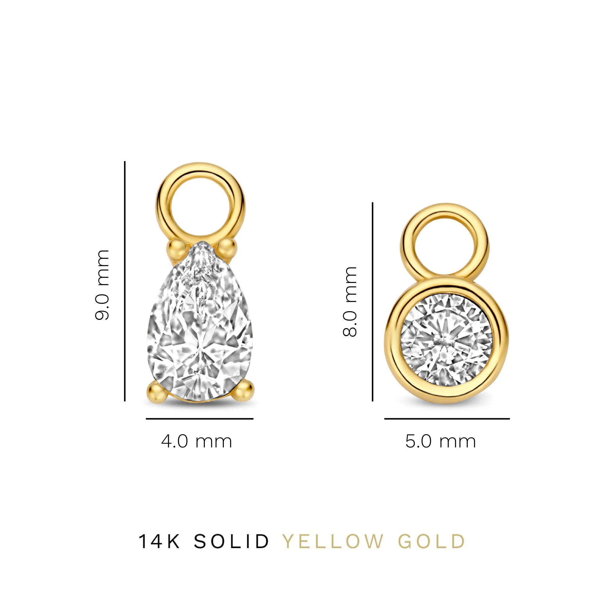 Cadeau d'Isabel 14 karat gold four-piece charm set | without earrings - Image 7