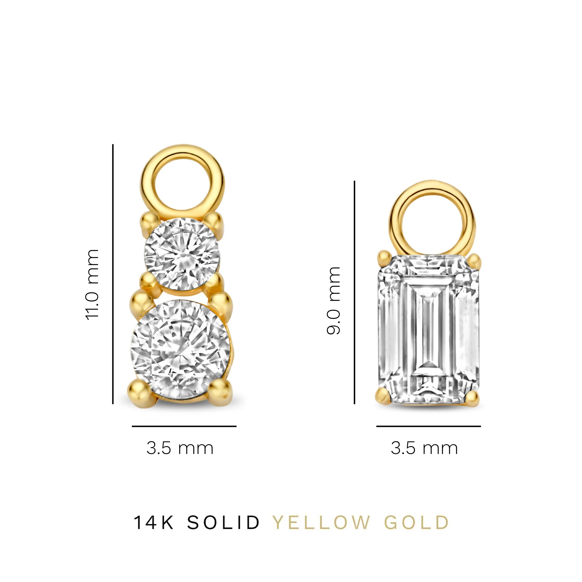 Cadeau d'Isabel 14 karat gold four-piece charm set | without earrings - Image 8
