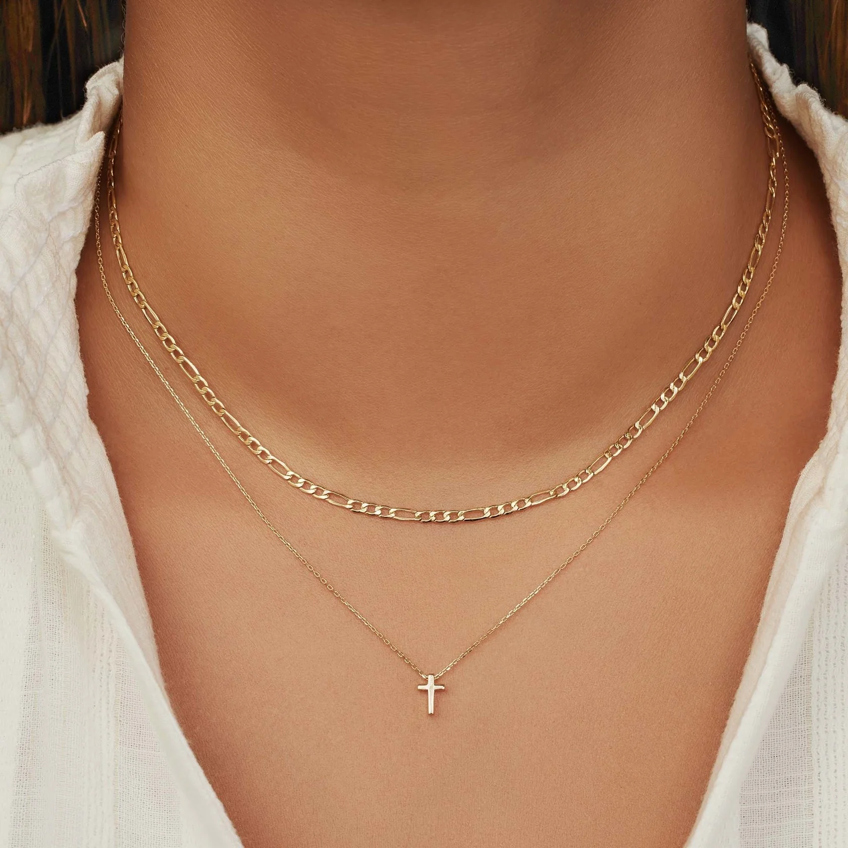 Cadeau d'Isabel 14 karat gold necklace and bracelet gift set - Image 2
