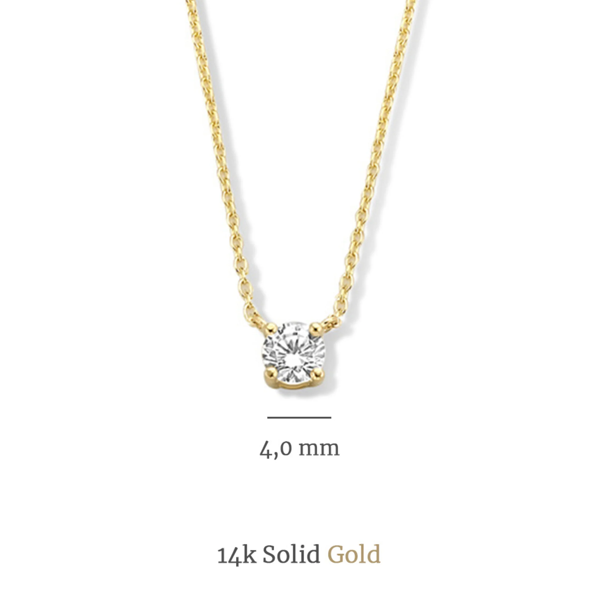 Cadeau d'Isabel 14 karat gold necklace & bracelet set with zirconia - Image 11