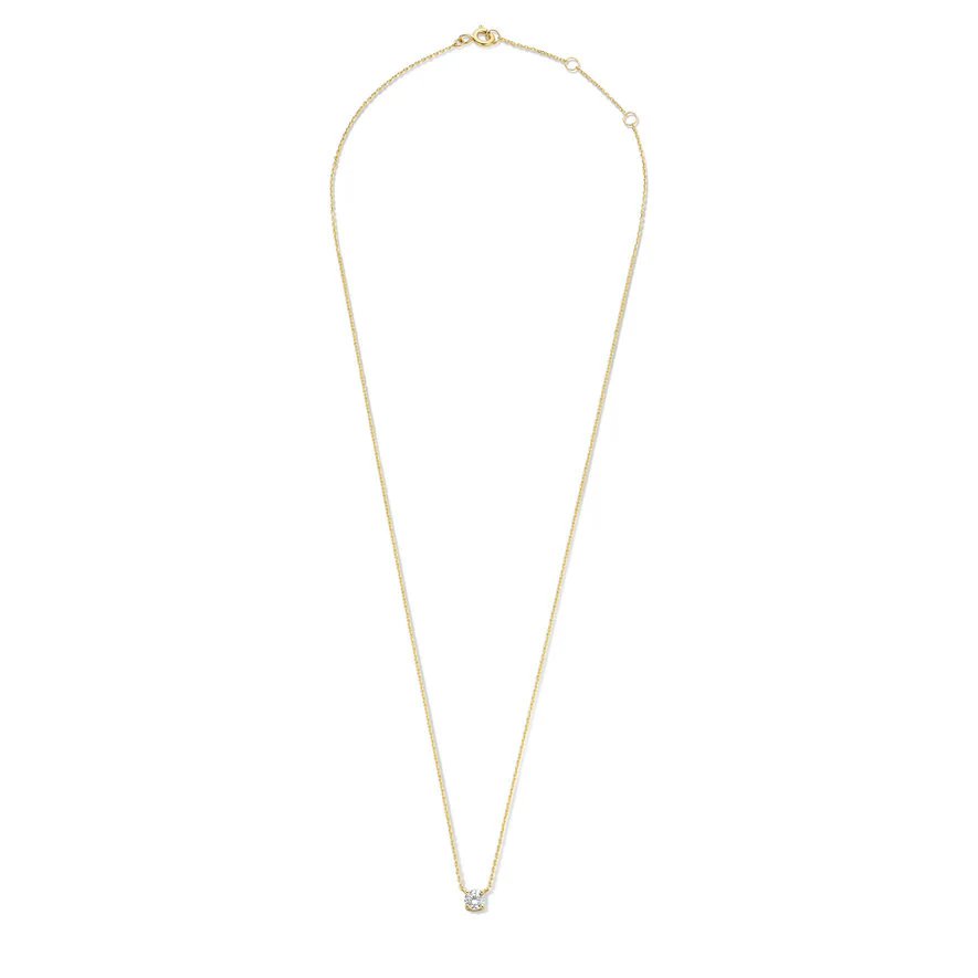 Cadeau d'Isabel 14 karat gold necklace & bracelet set with zirconia - Image 8