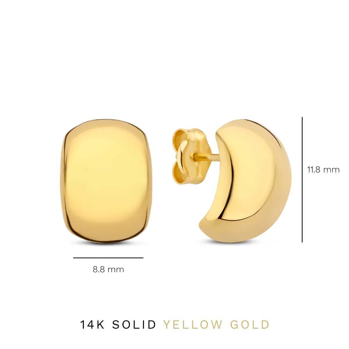 Rivoli Morgane 14 karat gold half hoop earrings - Image 4