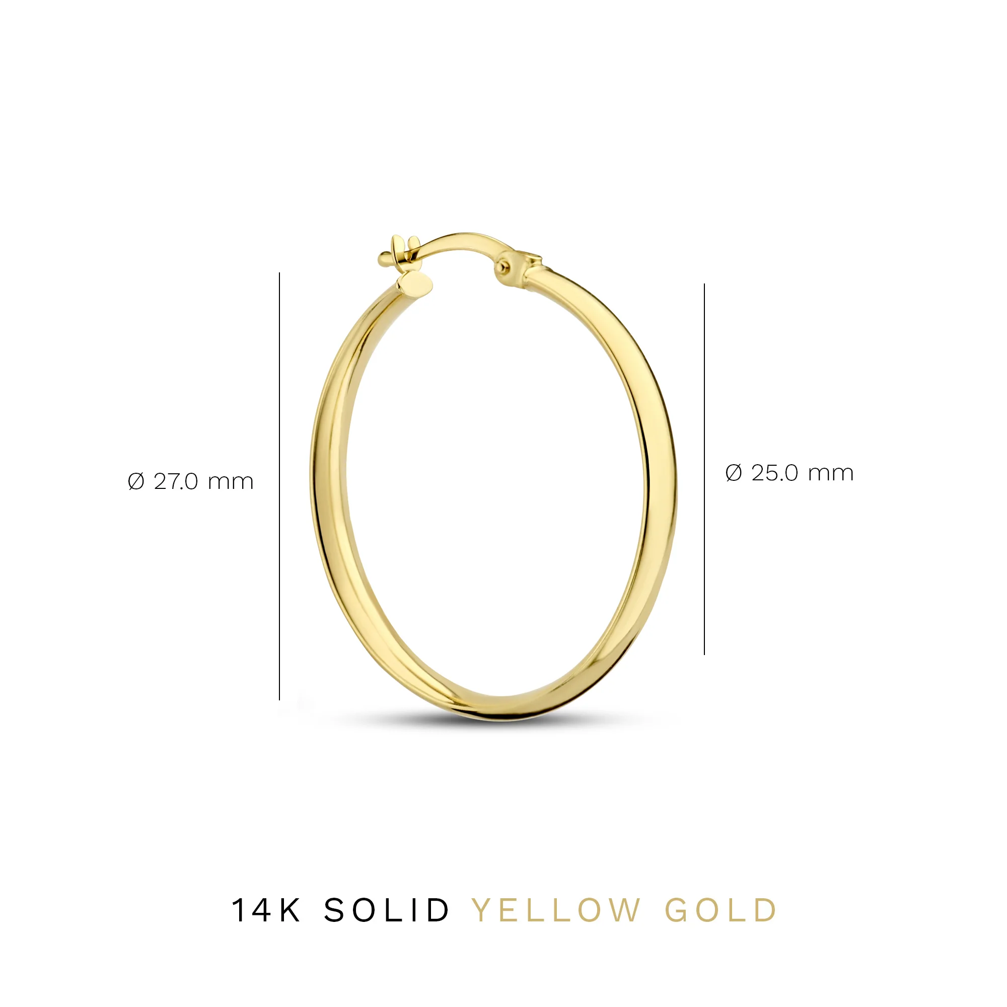 Rivoli Estrella 14 karat gold hoop earrings (27 mm) - Image 5