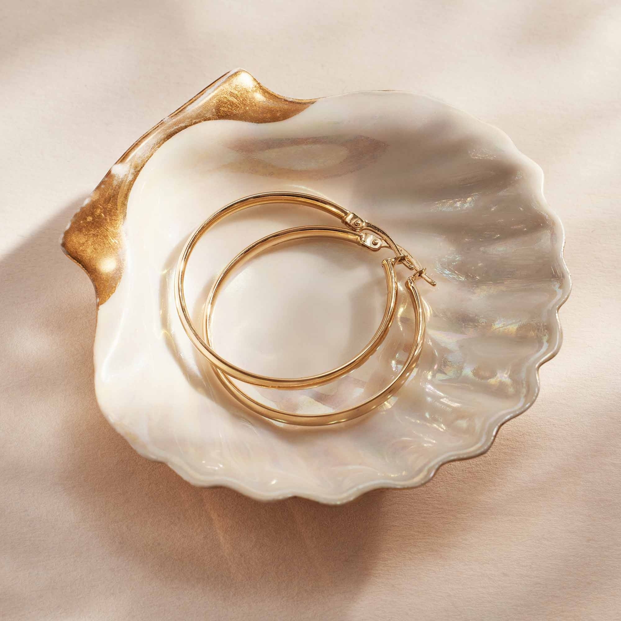 Rivoli Estrella 14 karat gold hoop earrings (22 mm) - Image 6