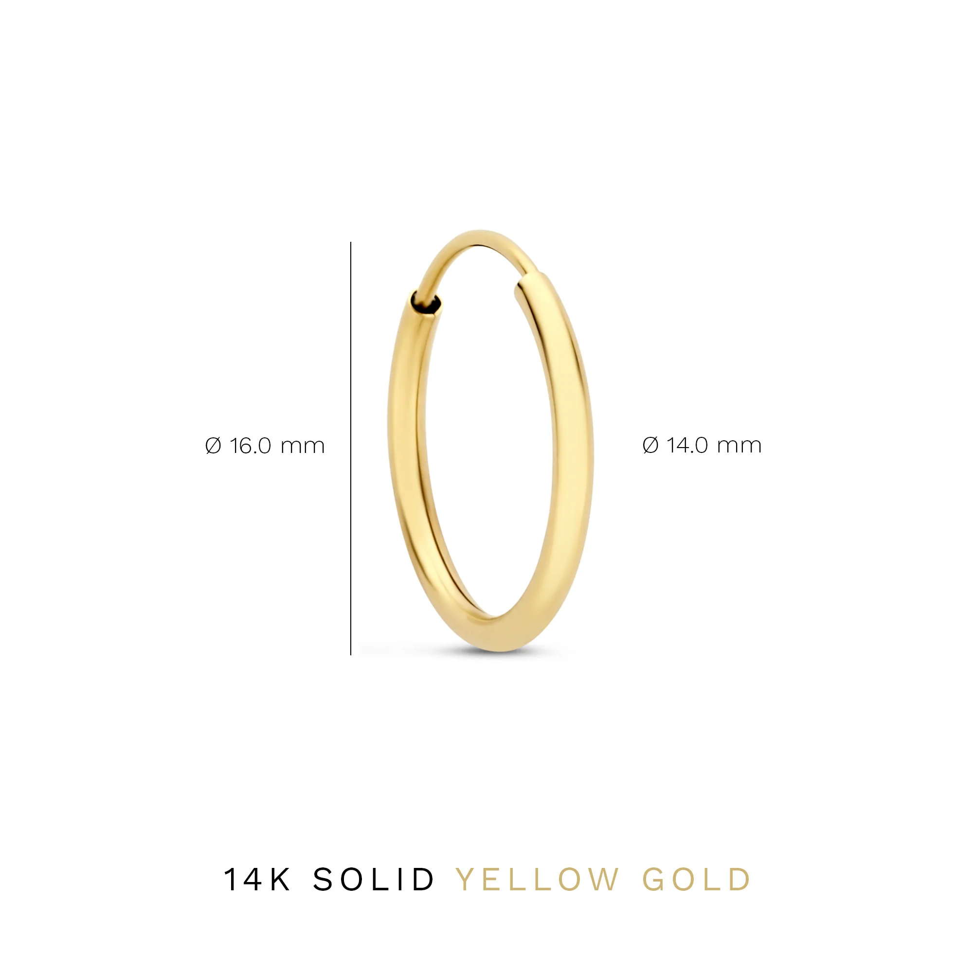 Le Marais Cerise 14 karat gold hoop earrings (16 mm) - Image 5