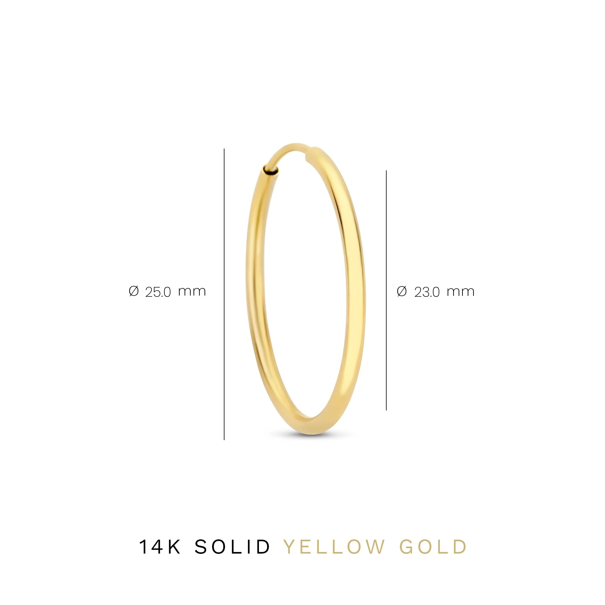 Le Marais Cerise 14 karat gold hoop earrings (25 mm) - Image 6