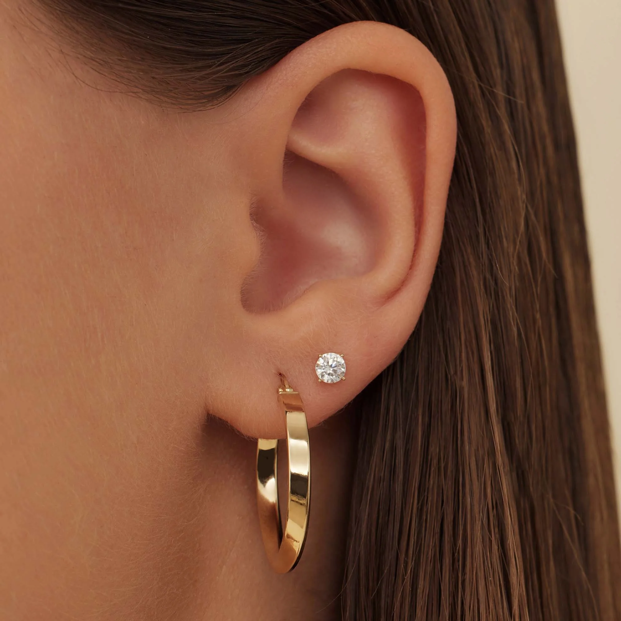 Rivoli Maryn 14 karat gold hoop earrings - Image 2