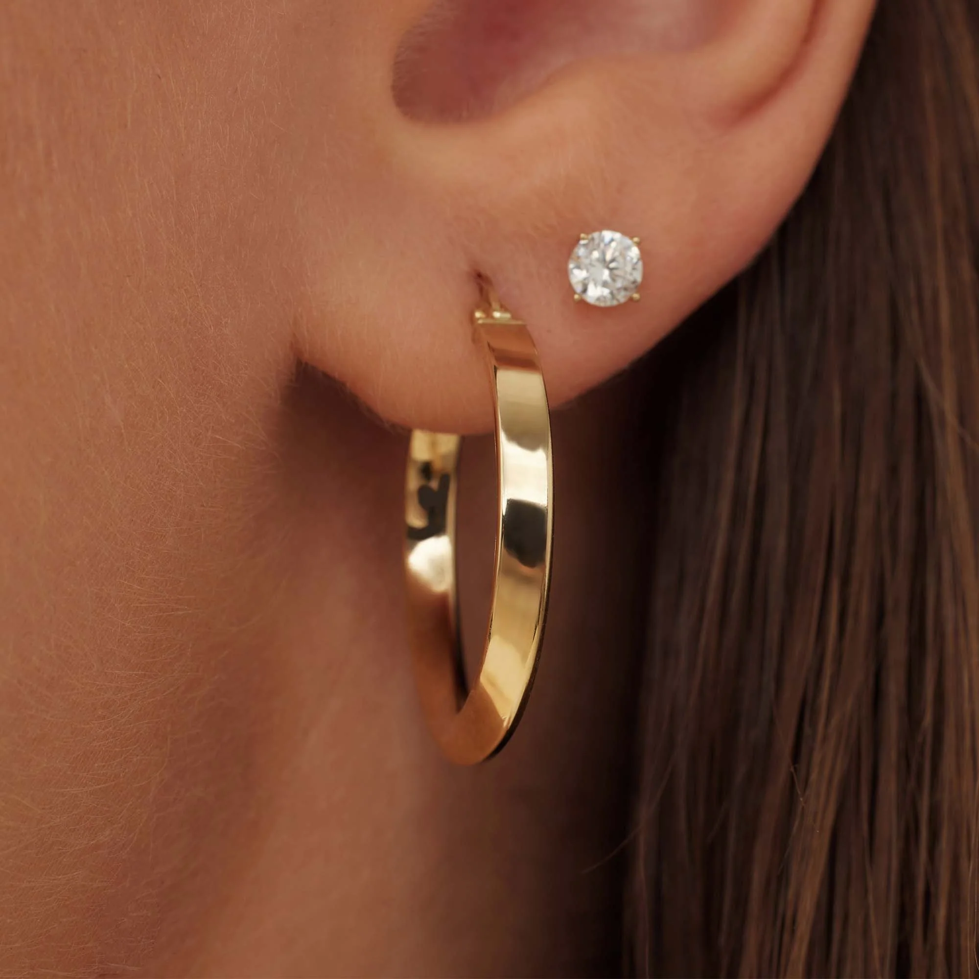 Rivoli Maryn 14 karat gold hoop earrings - Image 4