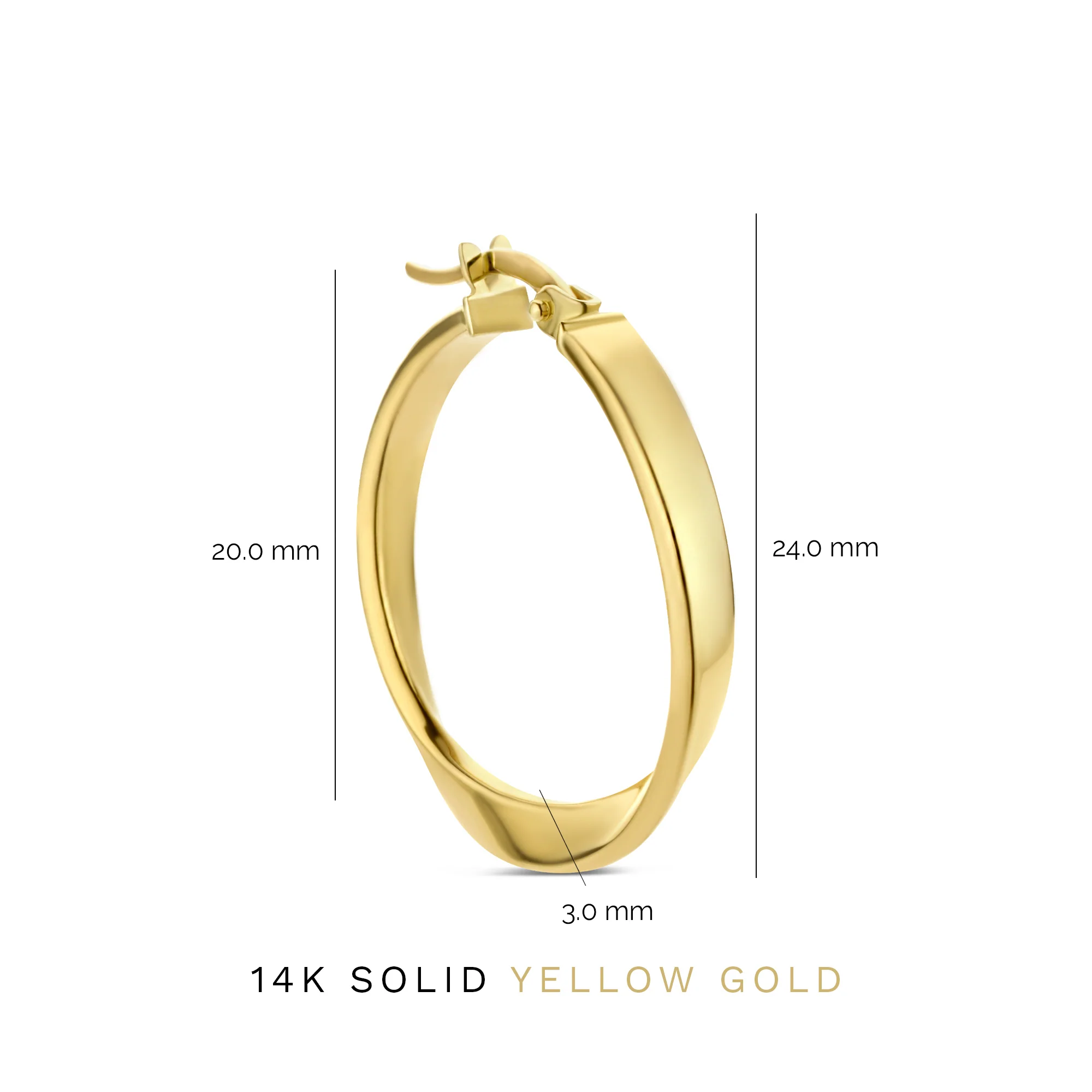 Rivoli Maryn 14 karat gold hoop earrings - Image 5
