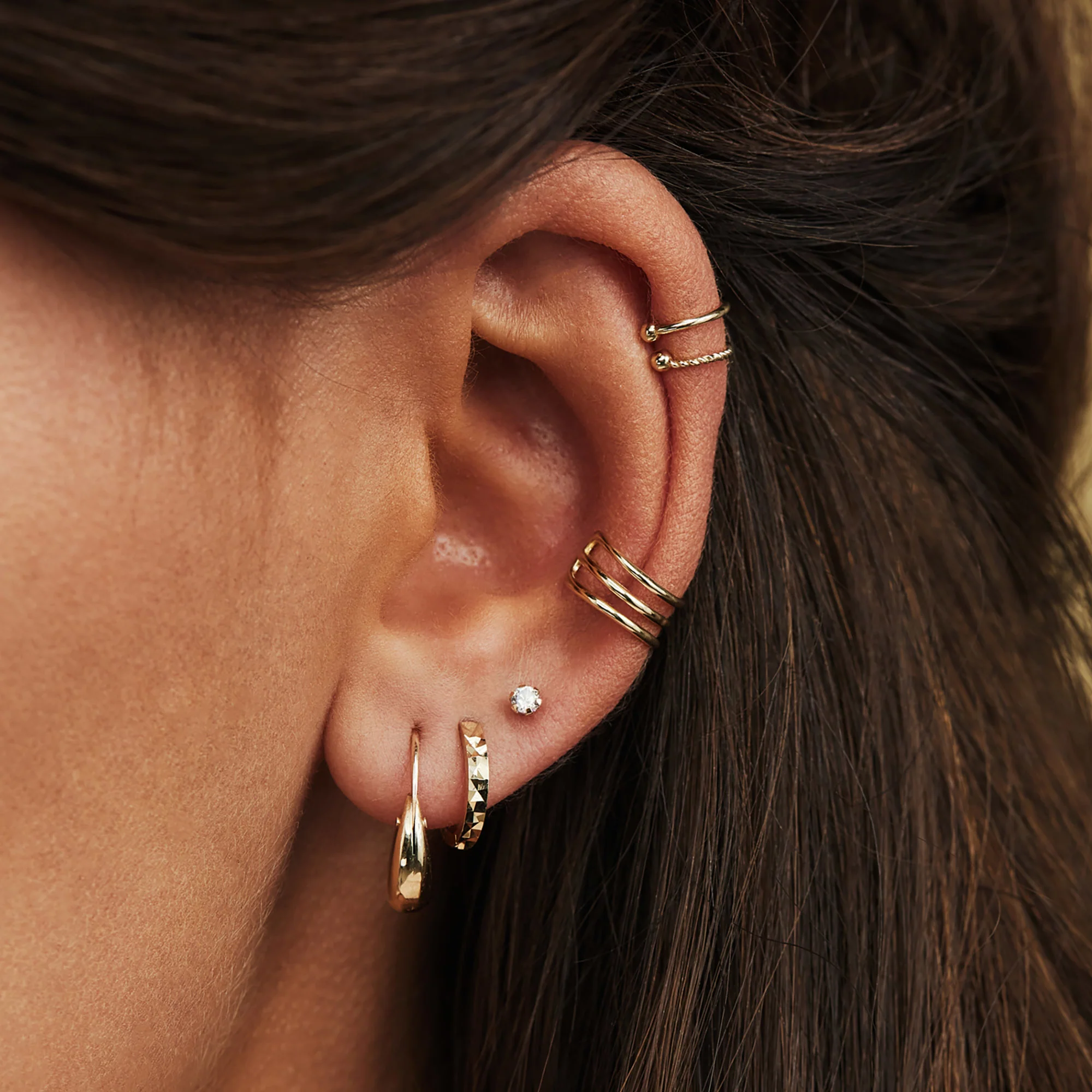 Rivoli Maryn 14 karat gold hoop earrings - Image 5