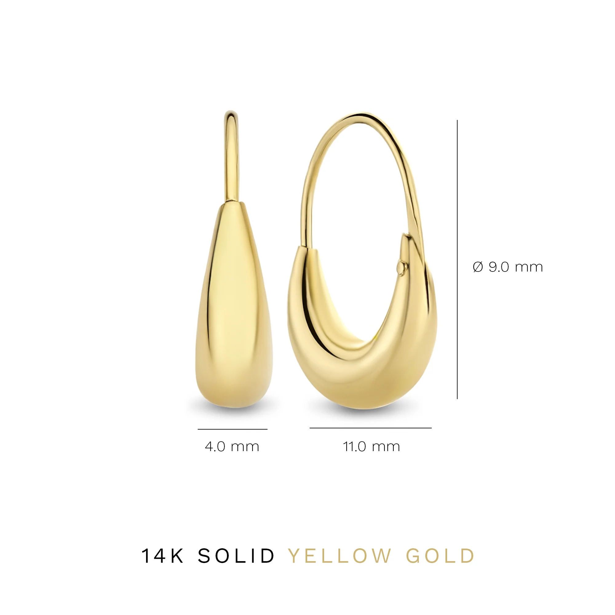 Rivoli Maryn 14 karat gold hoop earrings - Image 9