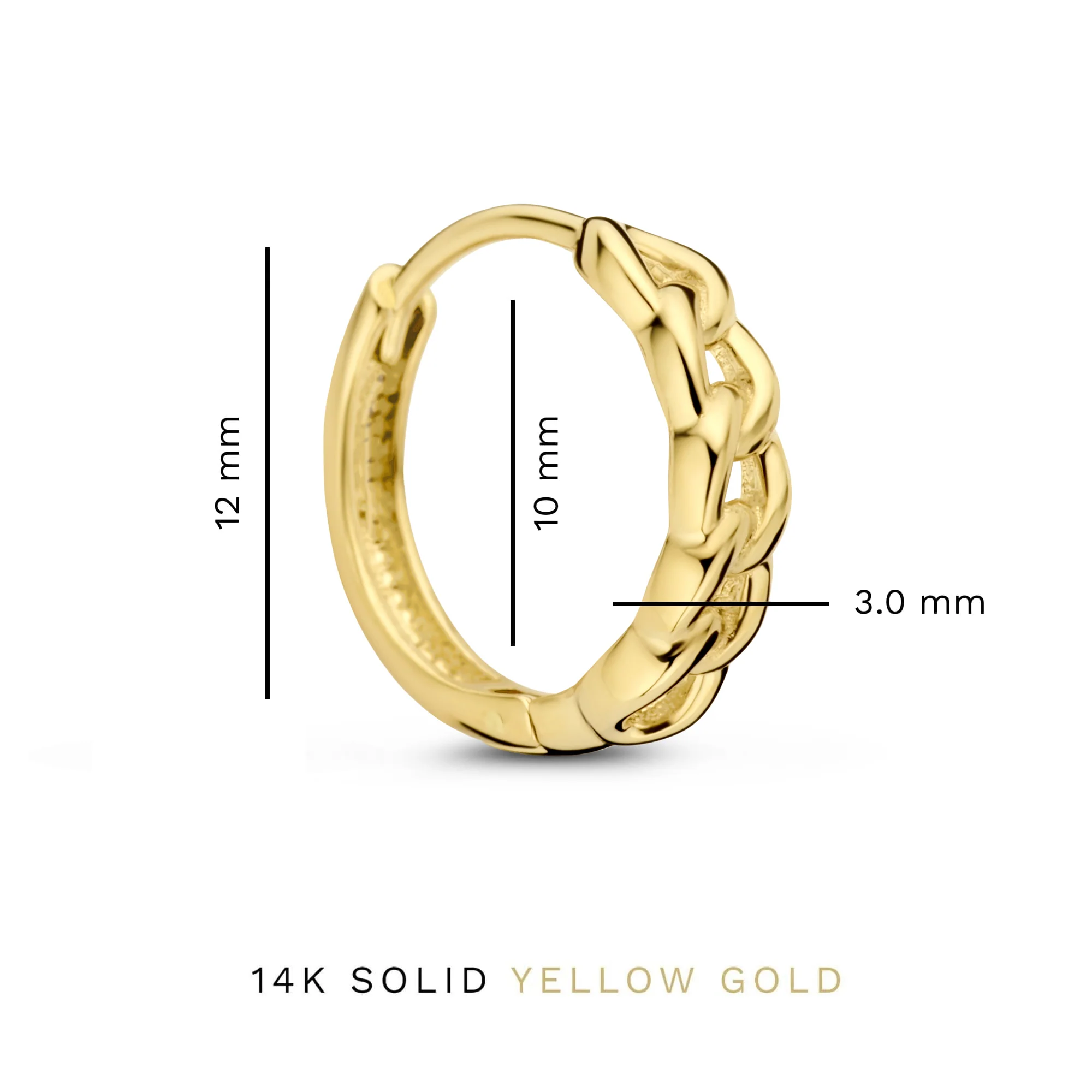Le Marais Règine 14 karat gold hoop earrings with chains - Image 5