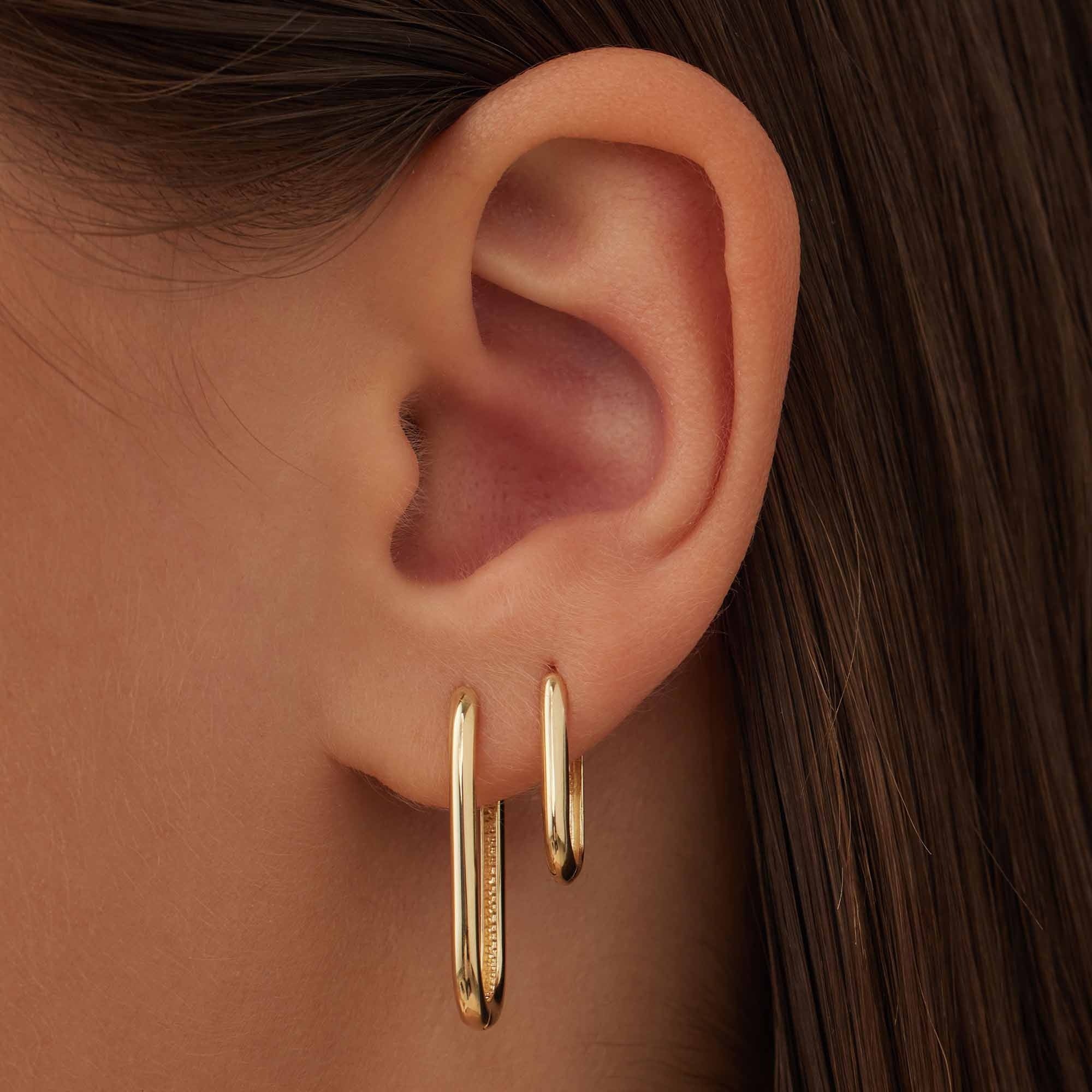 Rivoli Aimée 14 karat gold hoop earrings - Image 2