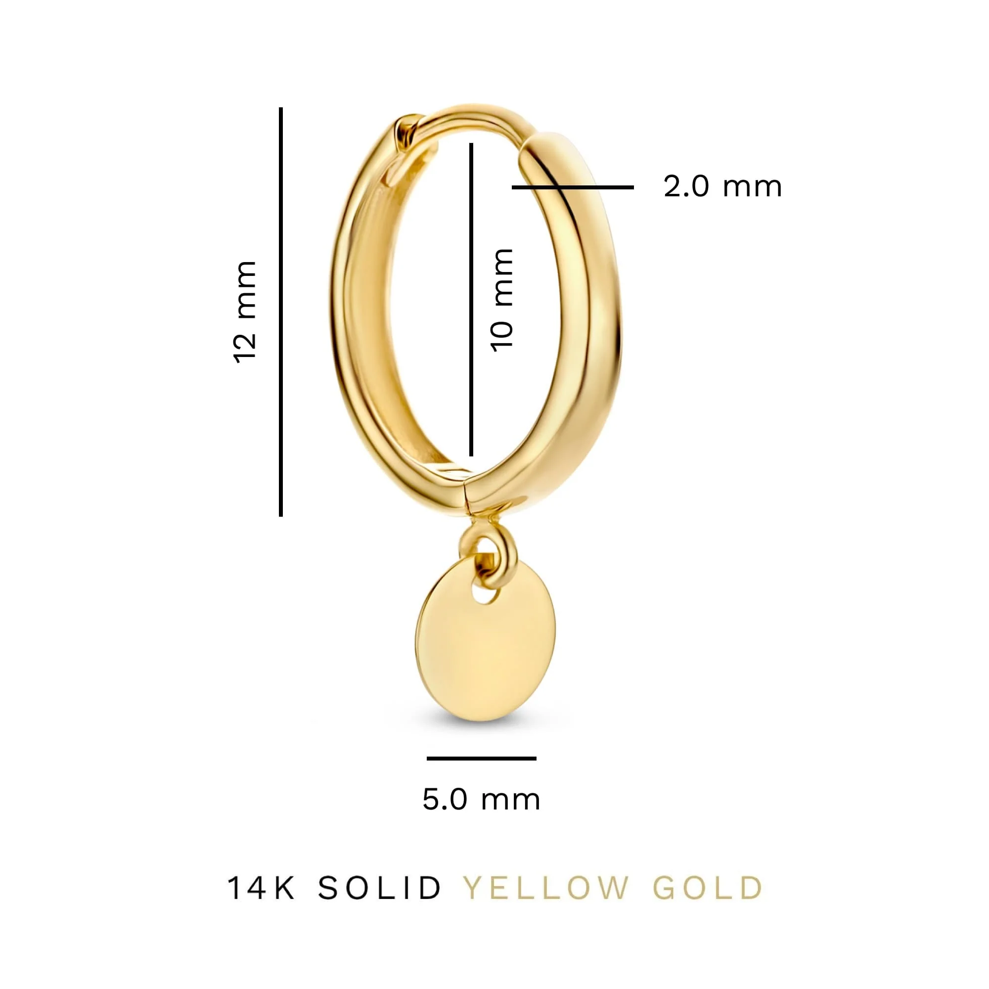Le Marais Jeanne 14 karat gold hoop earrings with coin - Image 5