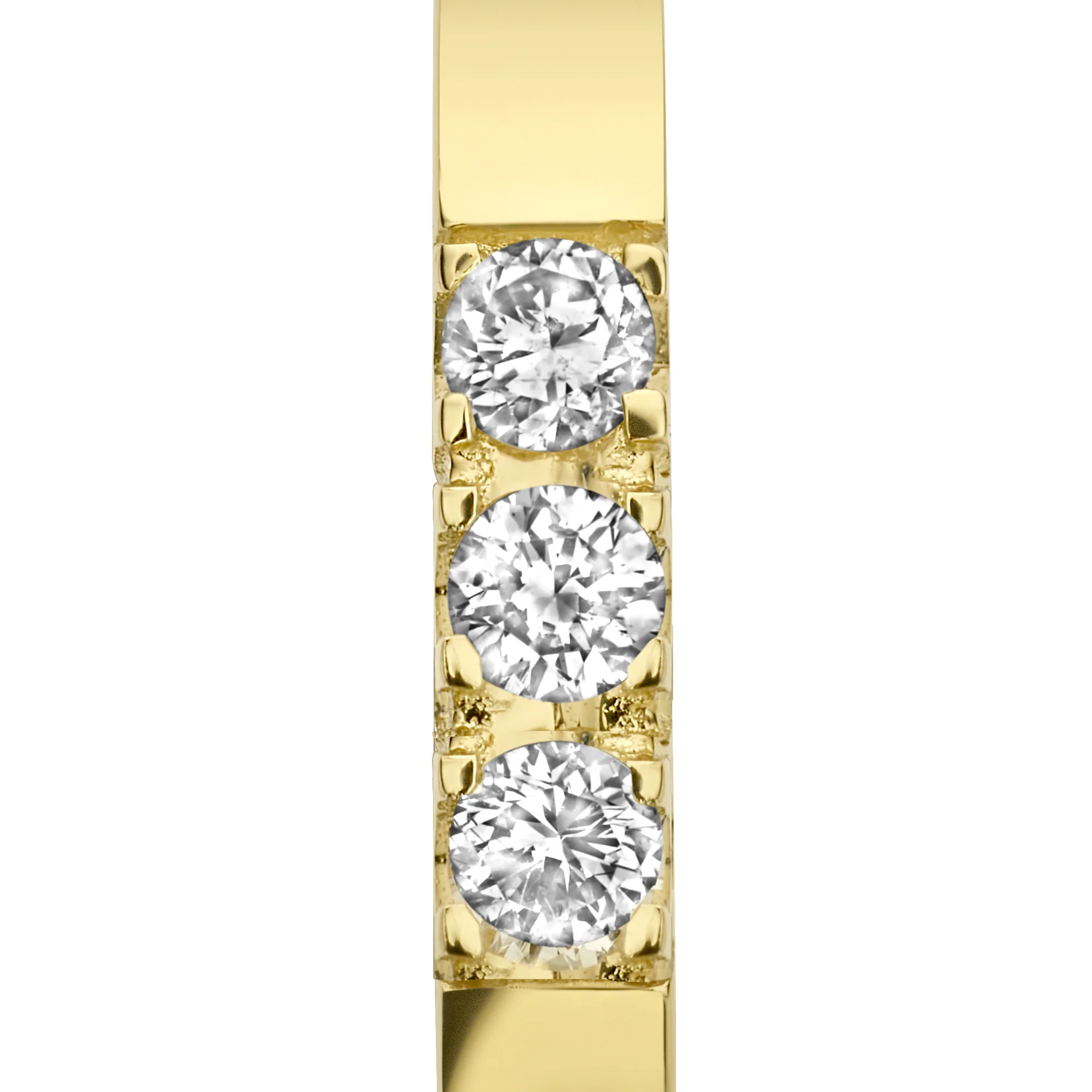 De la Paix Madeline 14 karat gold hoop earrings with diamond 0.15 ct - Image 6