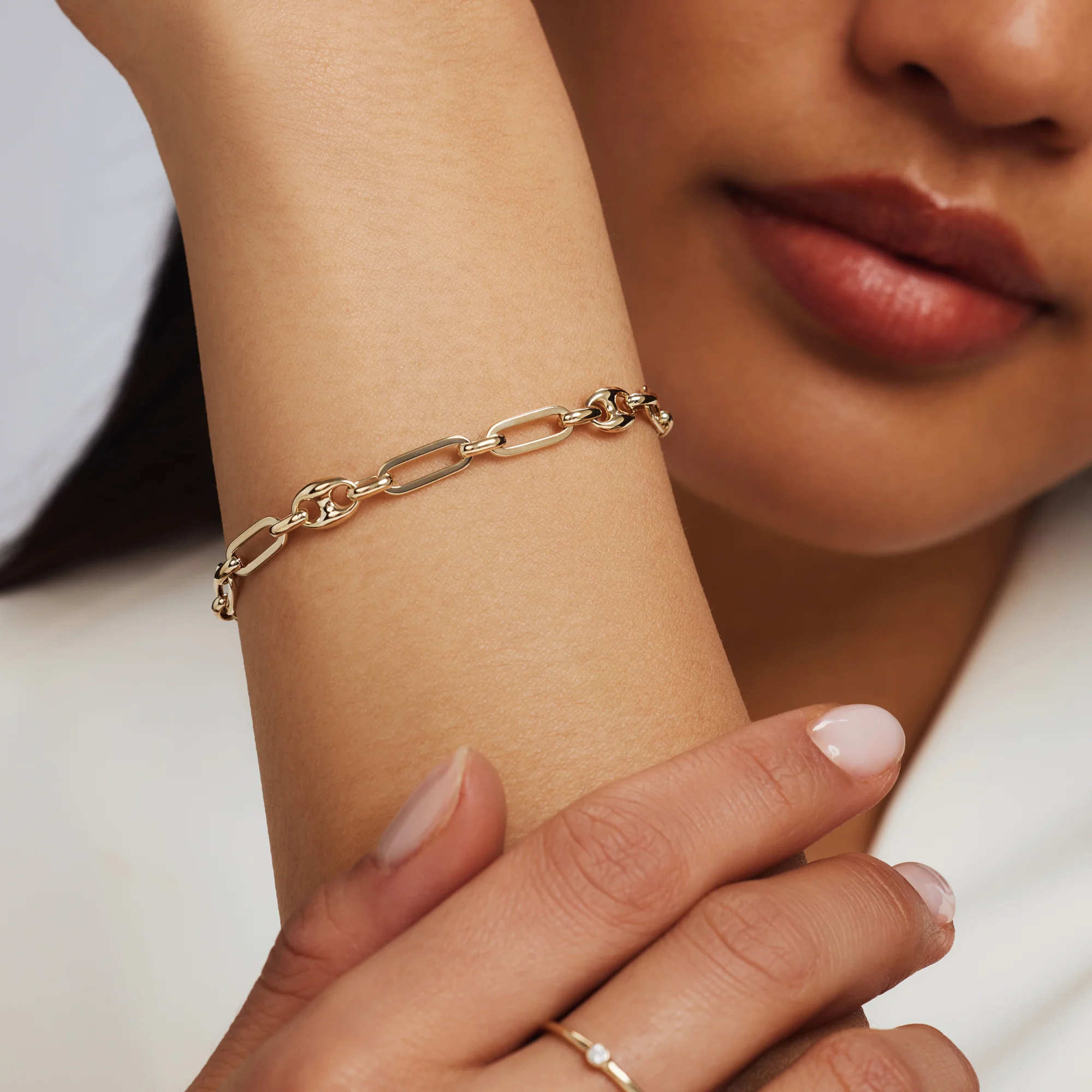 Aidee Demie 14 karat gold link bracelet - Image 3