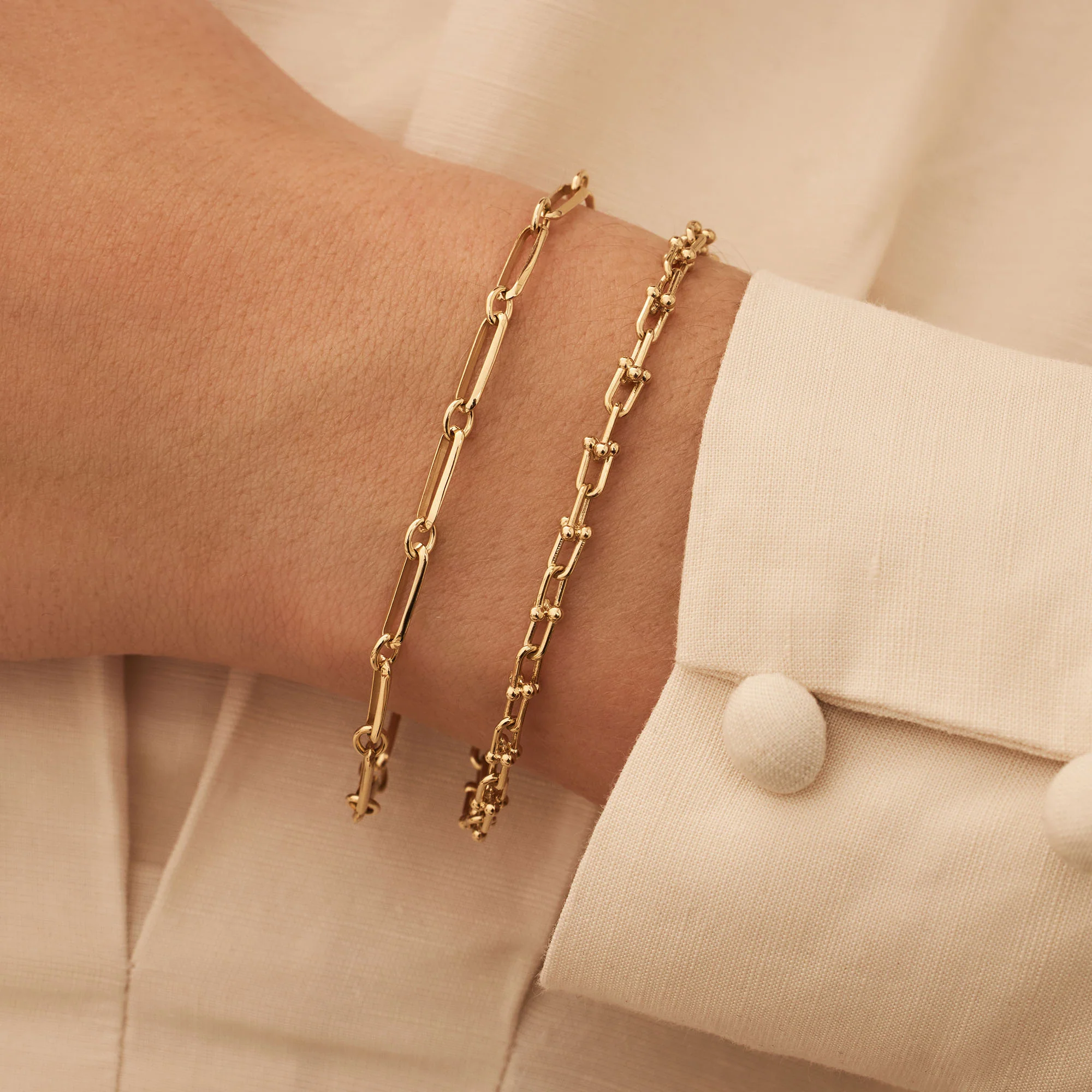 Aidee Raissa 14 karat gold link bracelet - Image 2
