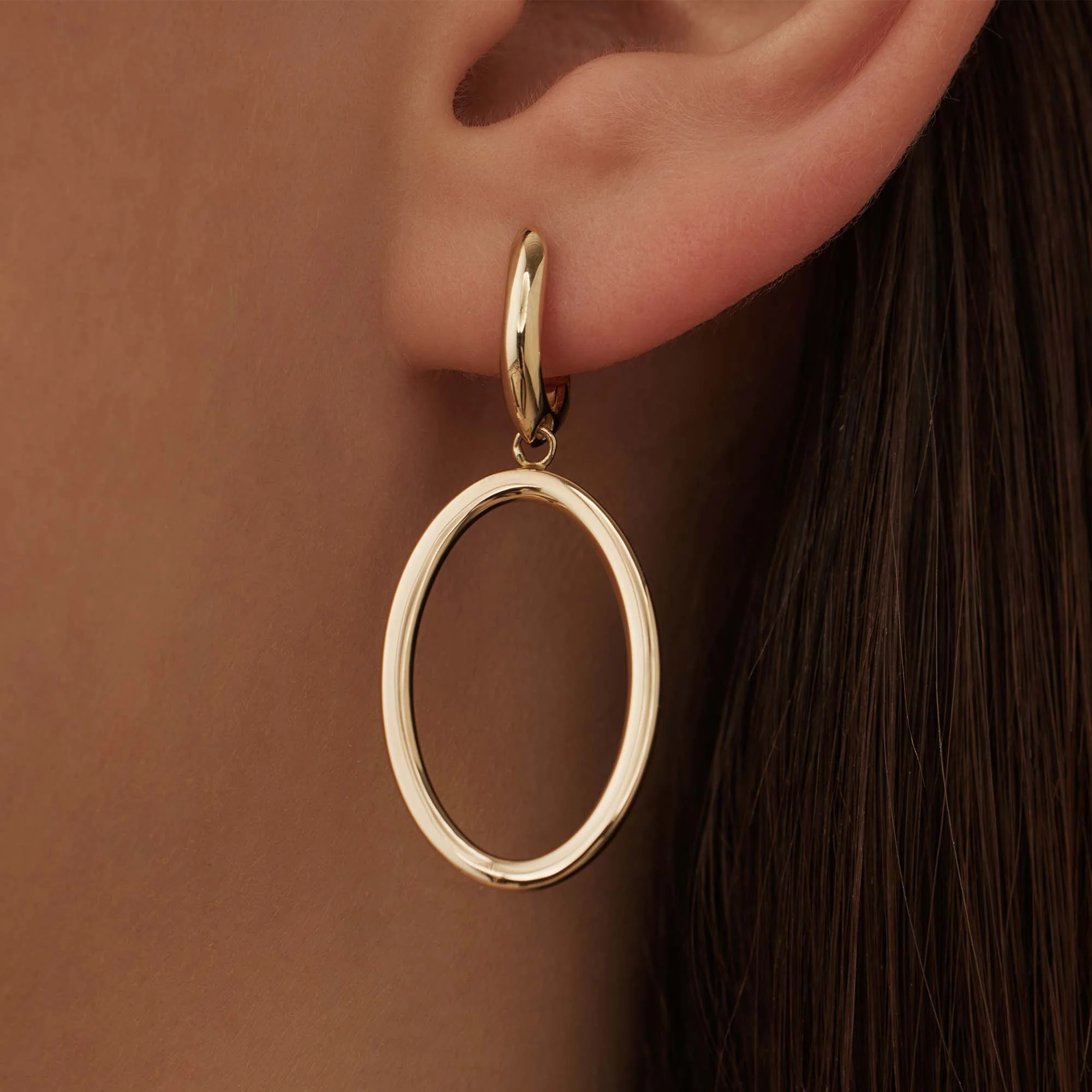 Aidee Annette 14 karat gold link drop earrings - Image 3