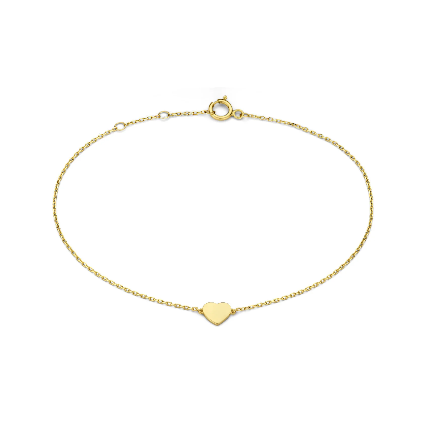 Cadeau d'Isabel 14 karat gold necklace and bracelet set with heart - Image 8