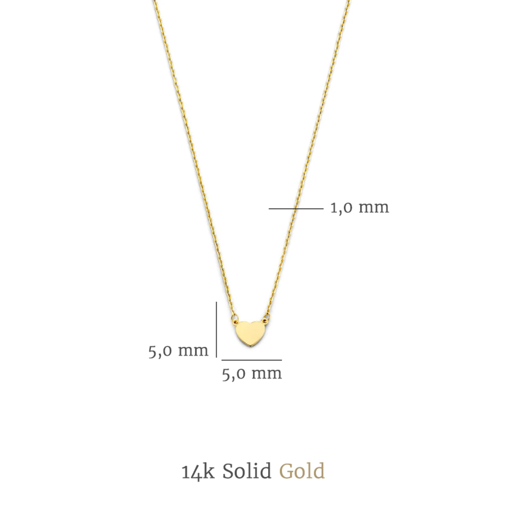 Cadeau d'Isabel 14 karat gold necklace and bracelet set with heart - Image 9