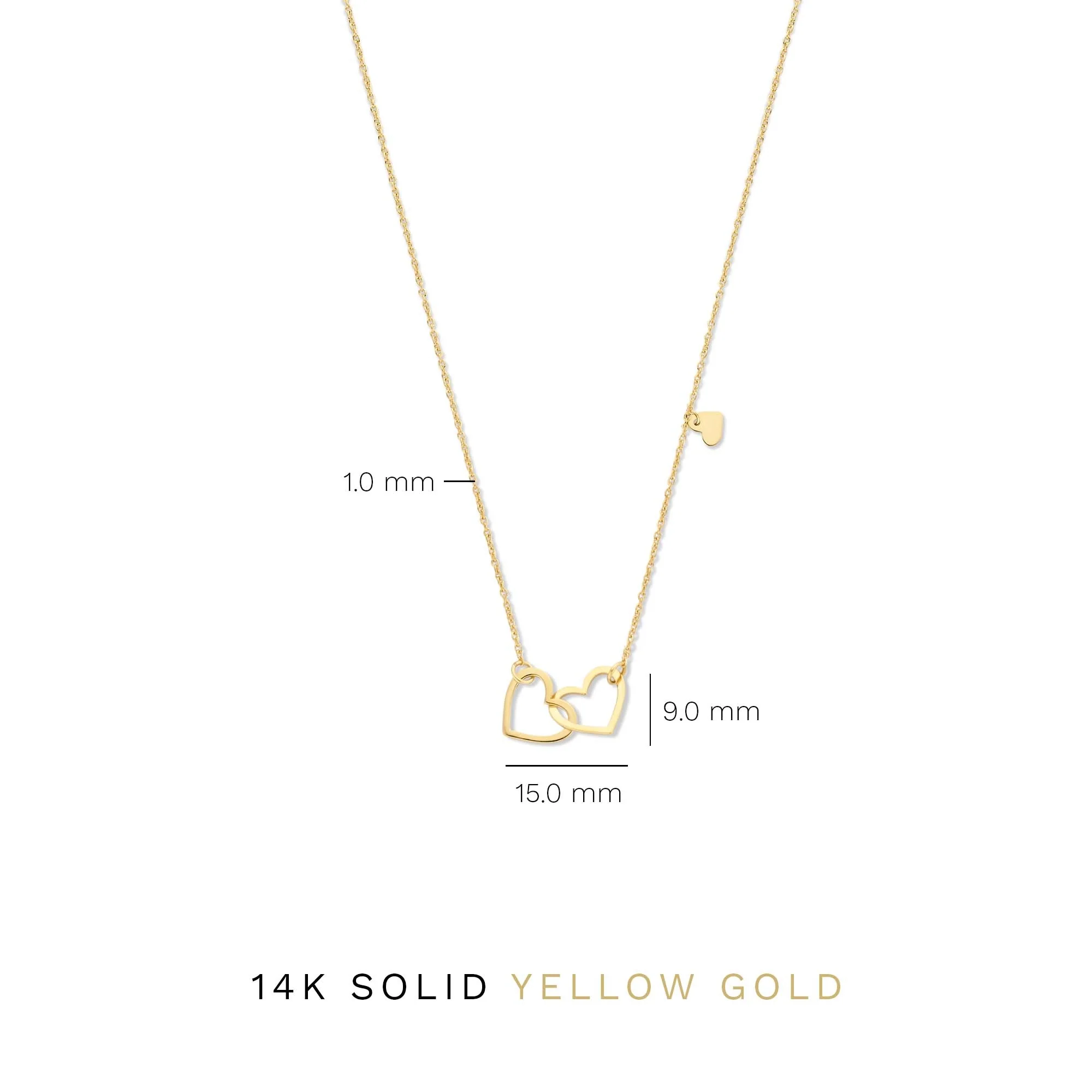 Belleville Amore 14 karat gold necklace with heart - Image 9